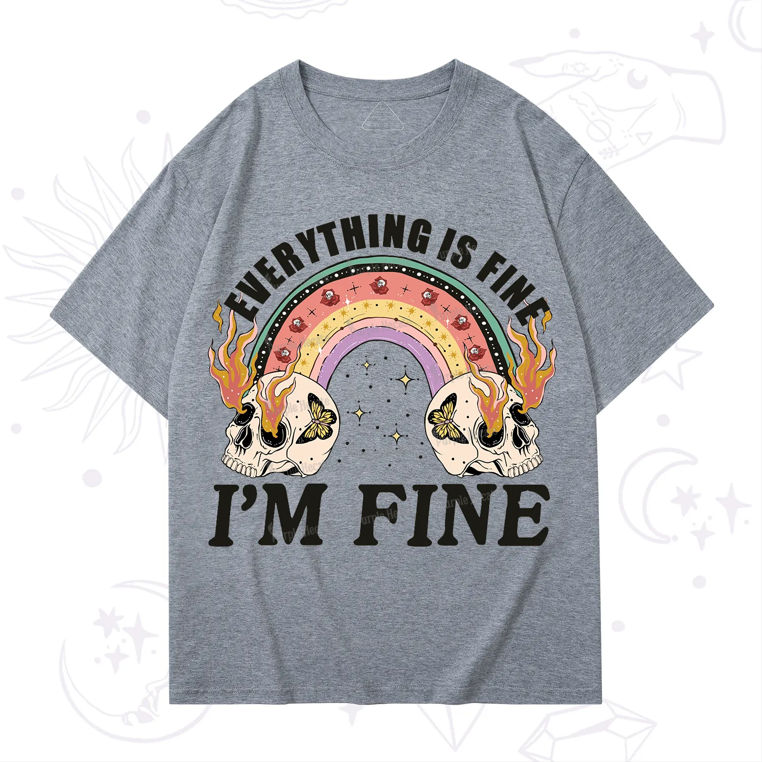 Purplehecate Everything Is Fine T-Shirt