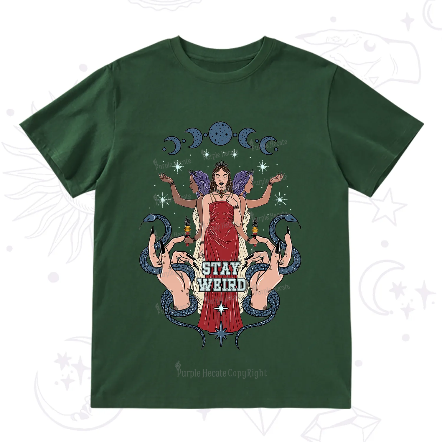 Purplehecate Stay Weird Goddess T-Shirt