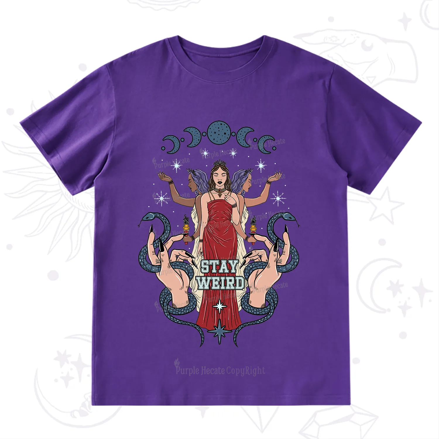Purplehecate Stay Weird Goddess T-Shirt