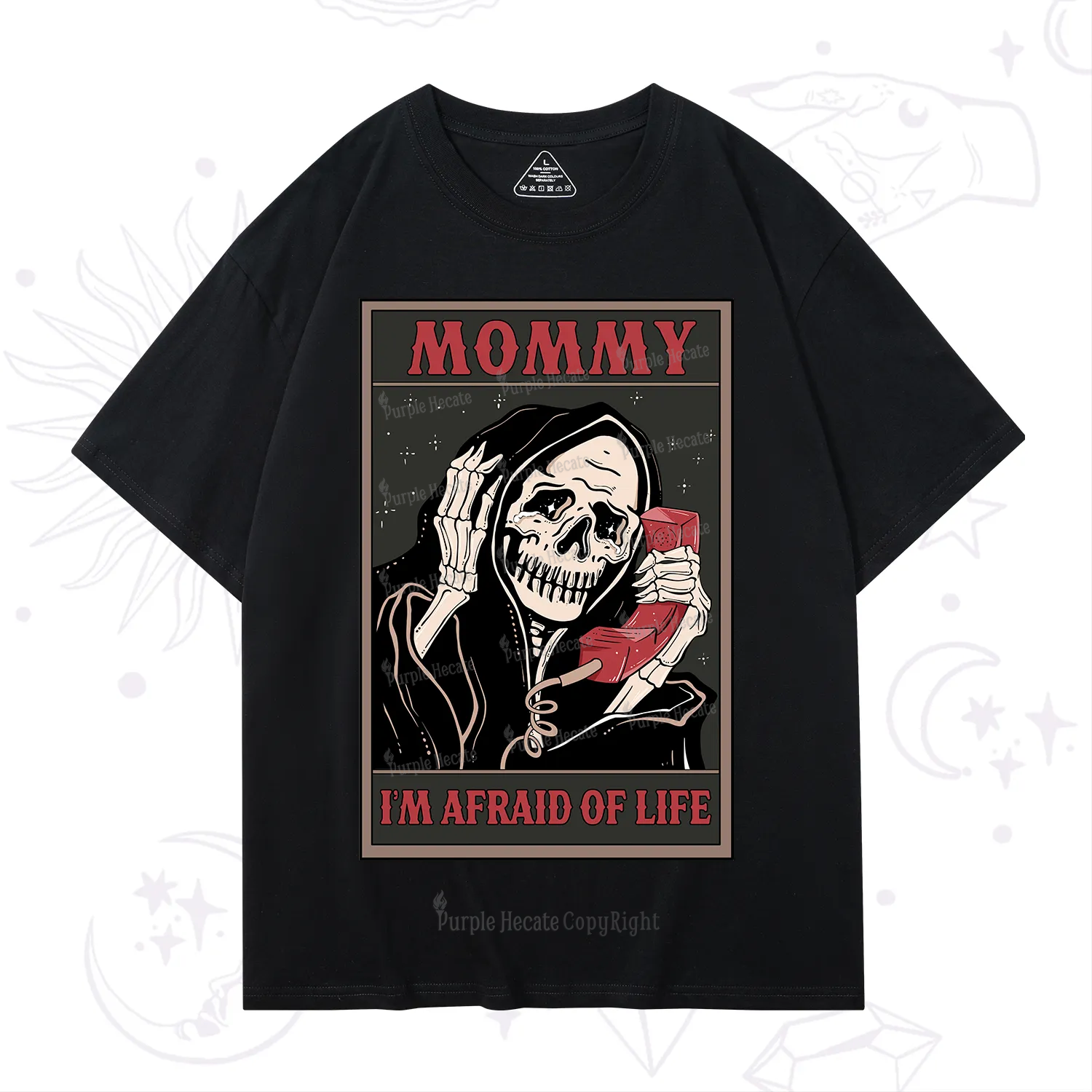 Purplehecate The Mommy I'm Afraid Of Life Oracle Card T-Shirt