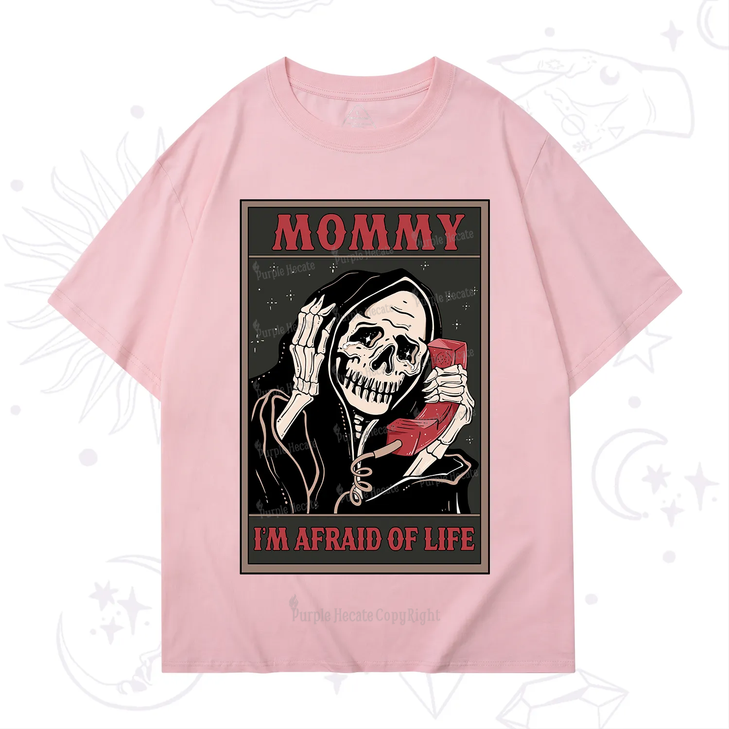 Purplehecate The Mommy I'm Afraid Of Life Oracle Card T-Shirt