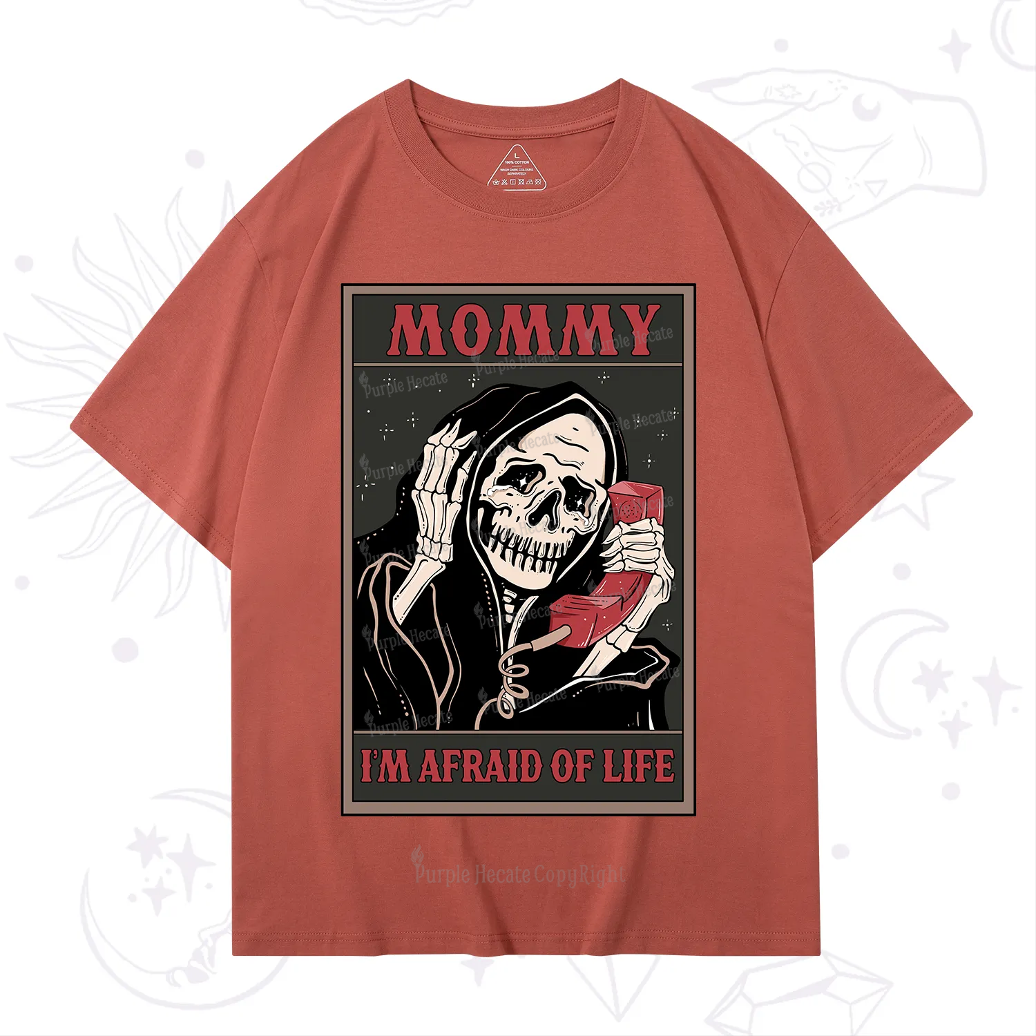 Purplehecate The Mommy I'm Afraid Of Life Oracle Card T-Shirt