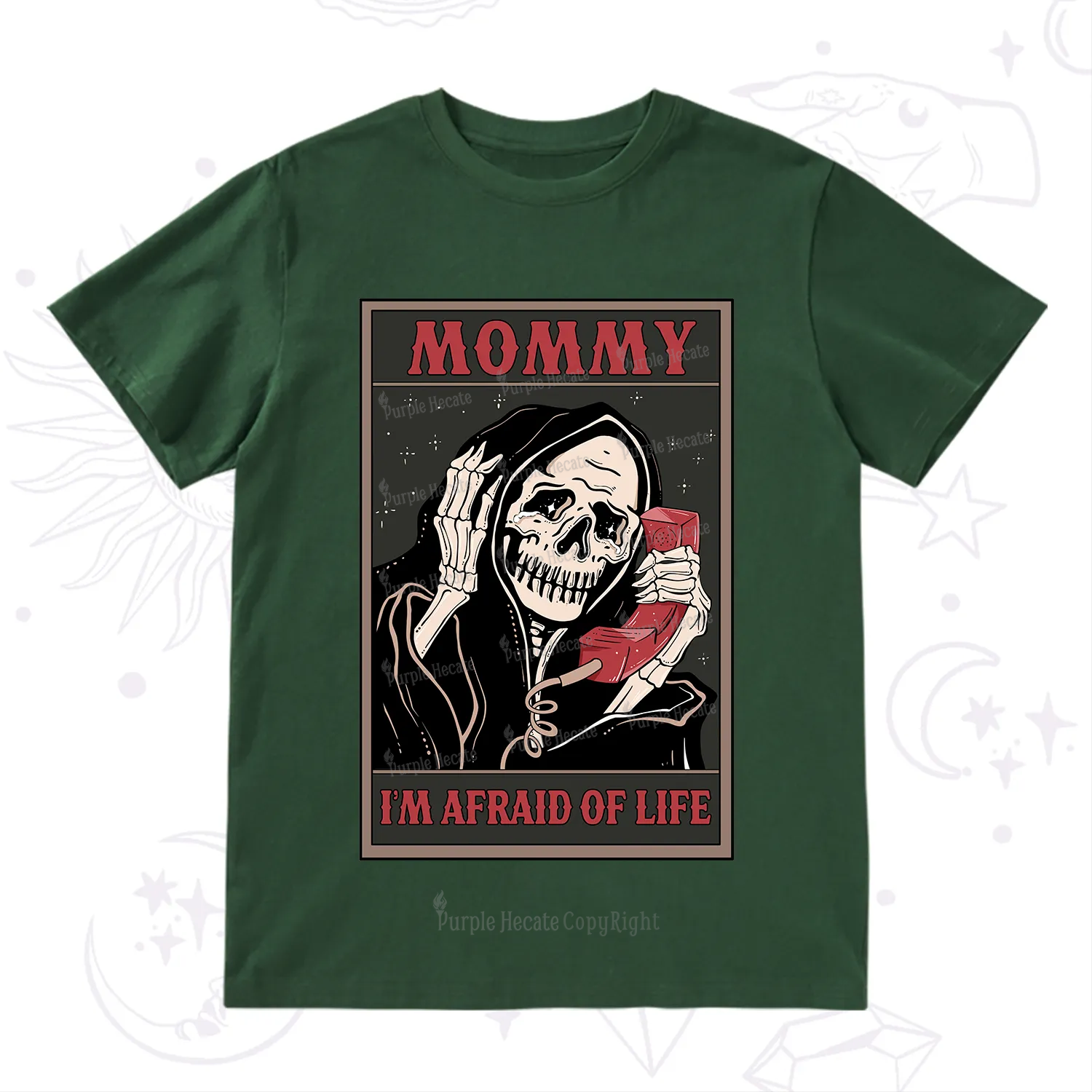 Purplehecate The Mommy I'm Afraid Of Life Oracle Card T-Shirt