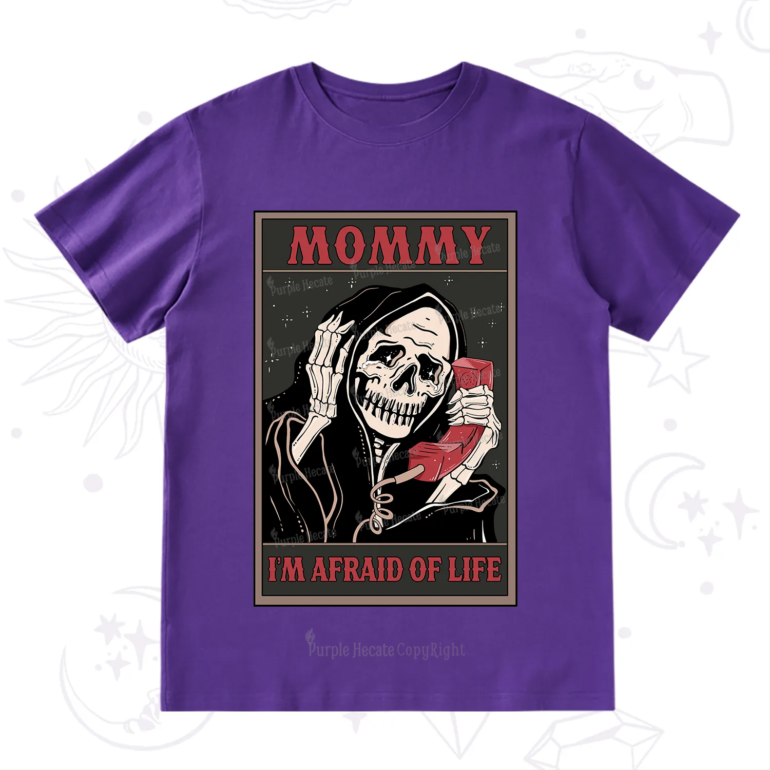 Purplehecate The Mommy I'm Afraid Of Life Oracle Card T-Shirt