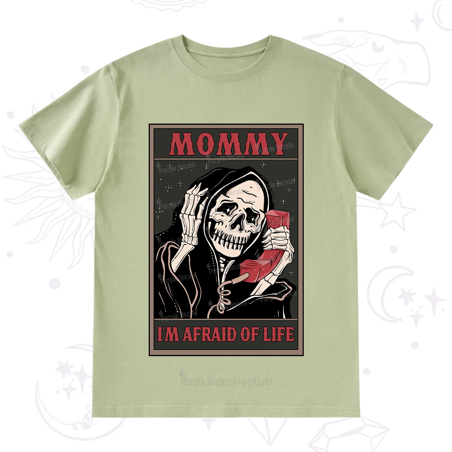 Purplehecate The Mommy I'm Afraid Of Life Oracle Card T-Shirt