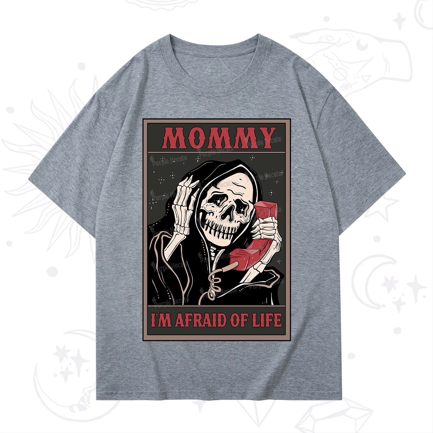 Purplehecate The Mommy I'm Afraid Of Life Oracle Card T-Shirt