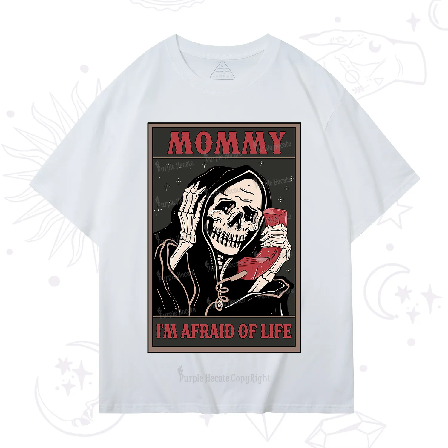 Purplehecate The Mommy I'm Afraid Of Life Oracle Card T-Shirt