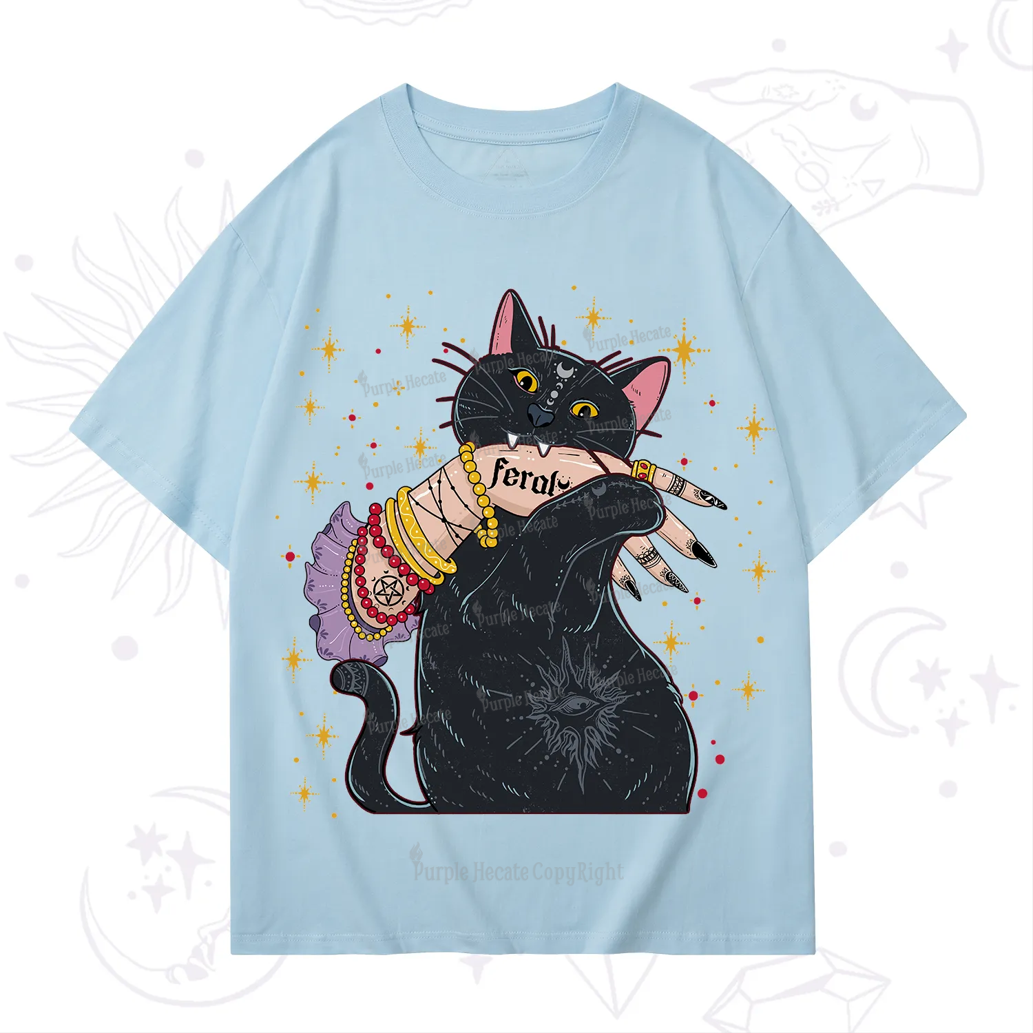 Purplehecate Feral Cat T-Shirt