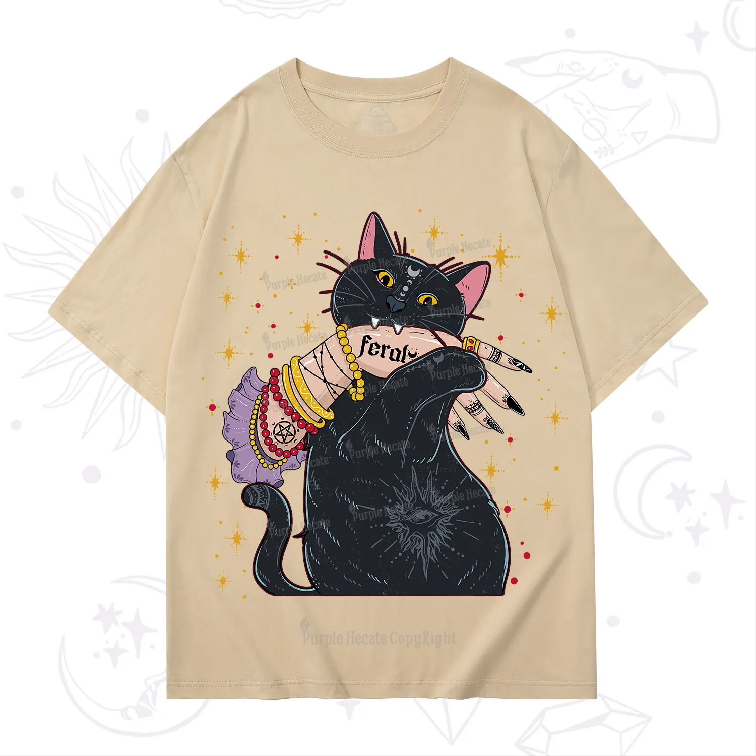 Purplehecate Feral Cat T-Shirt