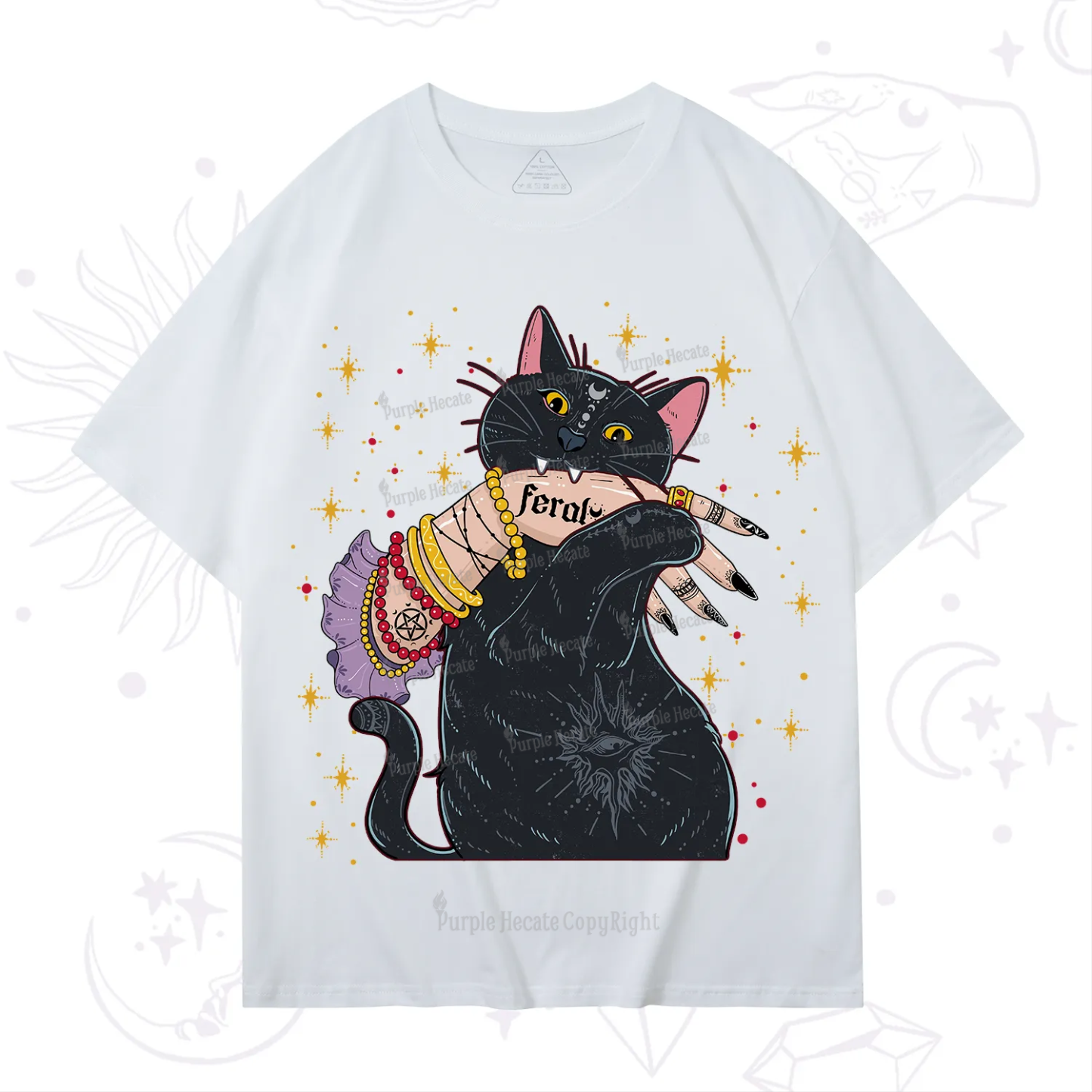 Purplehecate Feral Cat T-Shirt