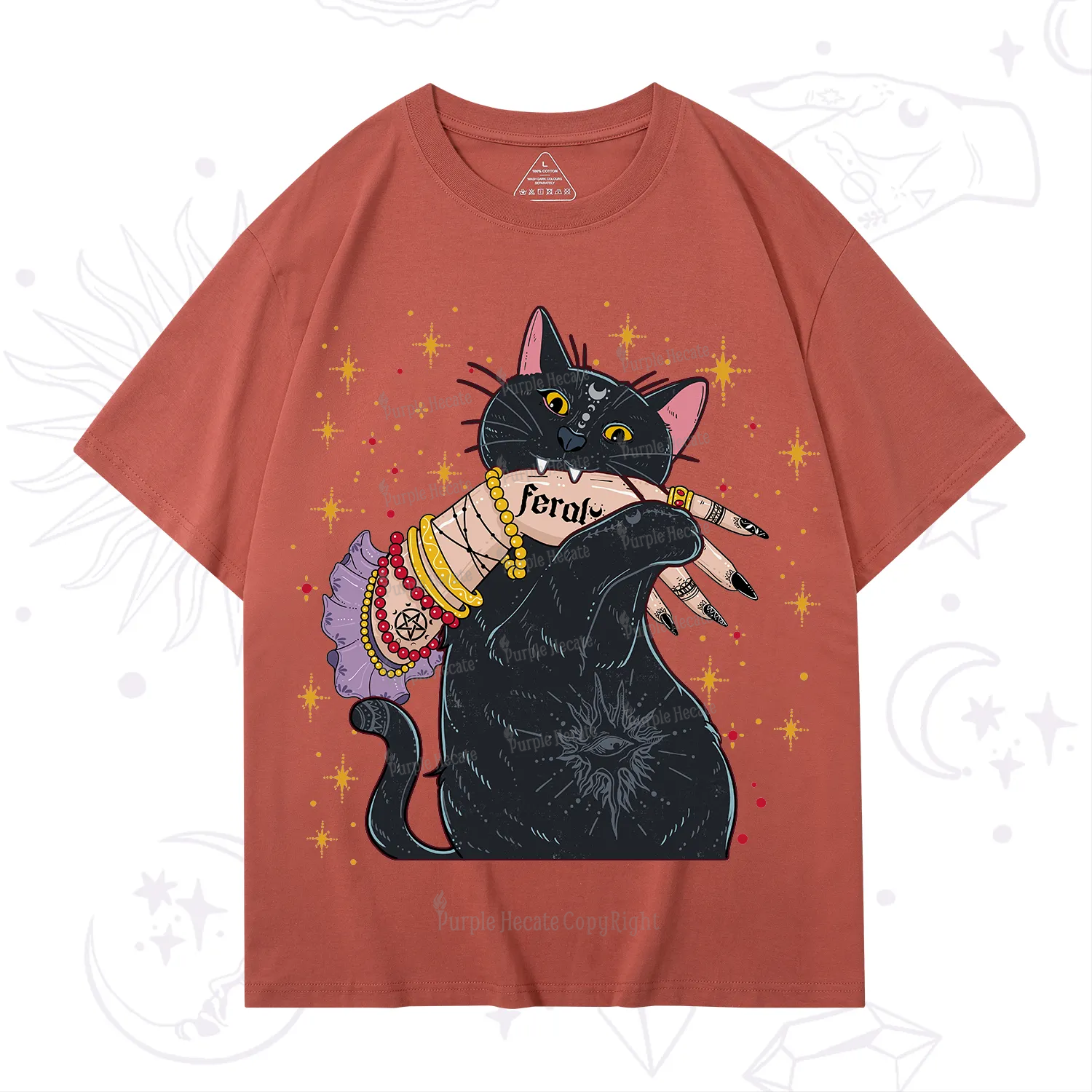 Purplehecate Feral Cat T-Shirt
