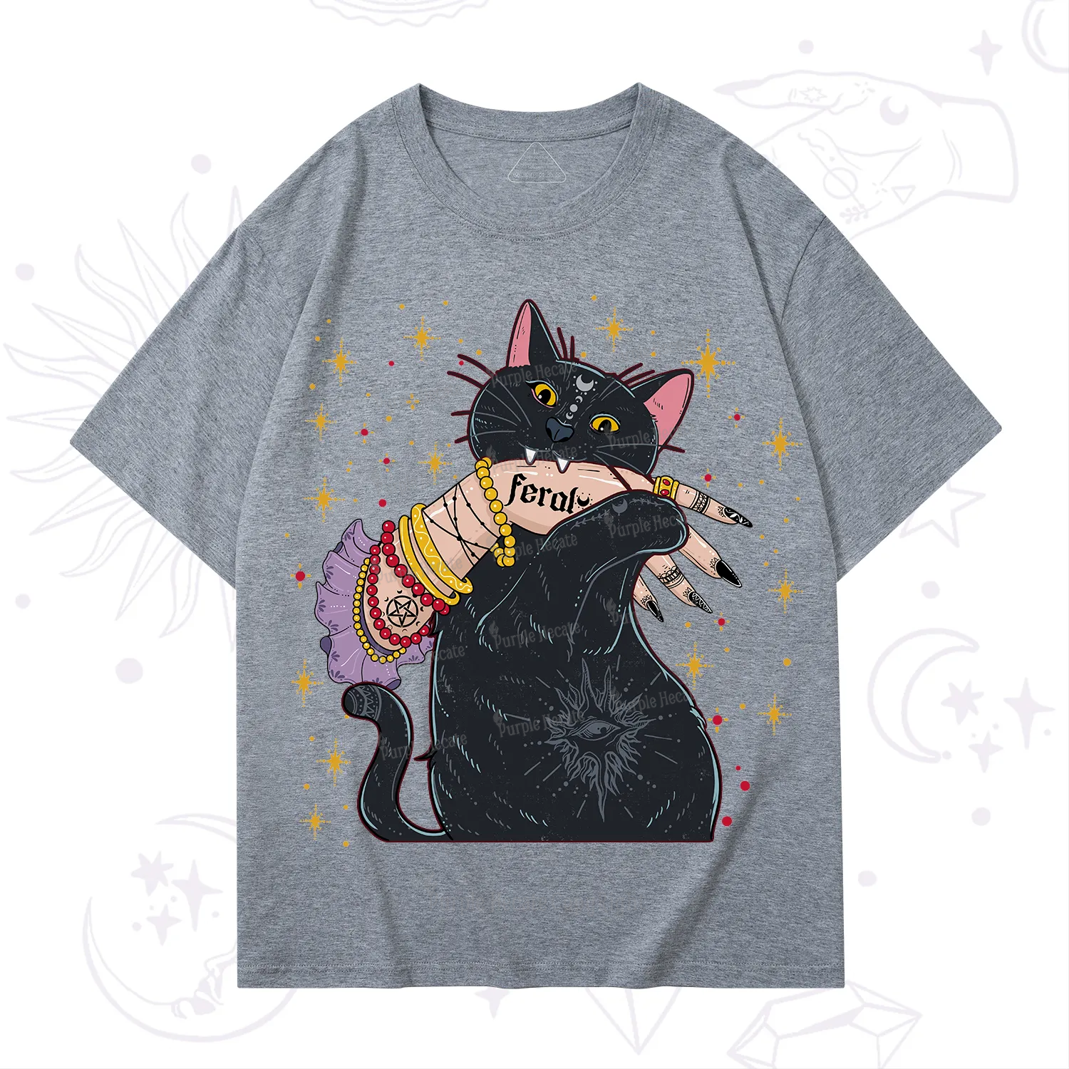 Purplehecate Feral Cat T-Shirt