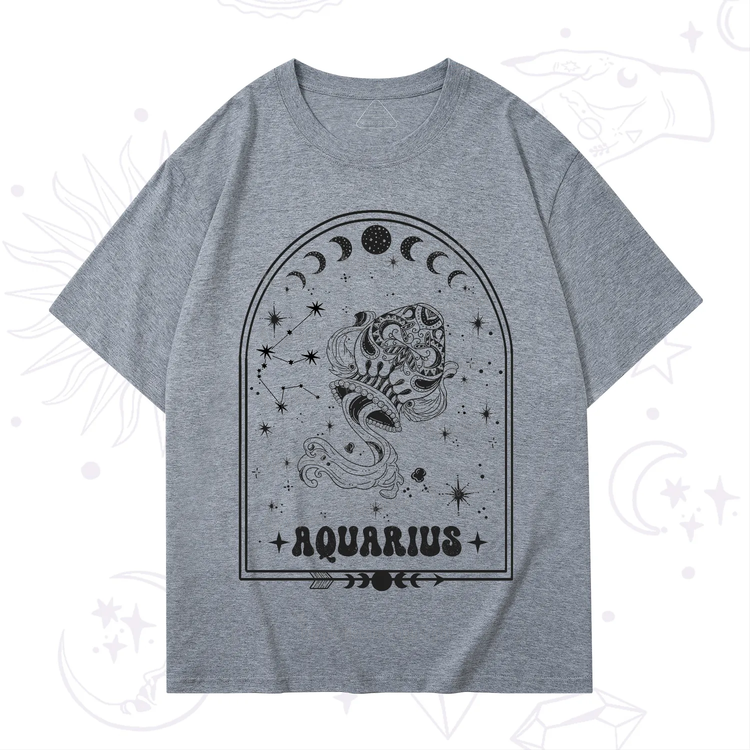 Purplehecate Zodiac Aquarius Under the Stars T-Shirt