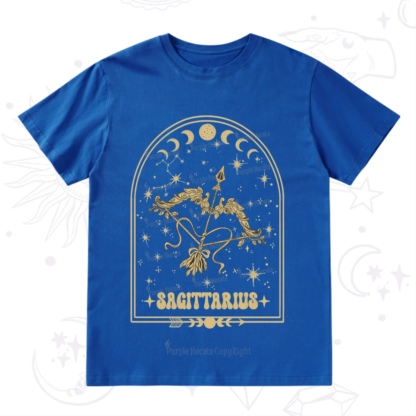 Purplehecate Zodiac Sagittarius Under the Stars T-Shirt