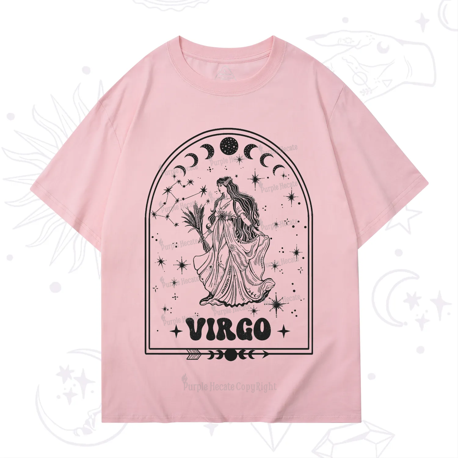 Purplehecate Zodiac Virgo Under the Stars T-Shirt