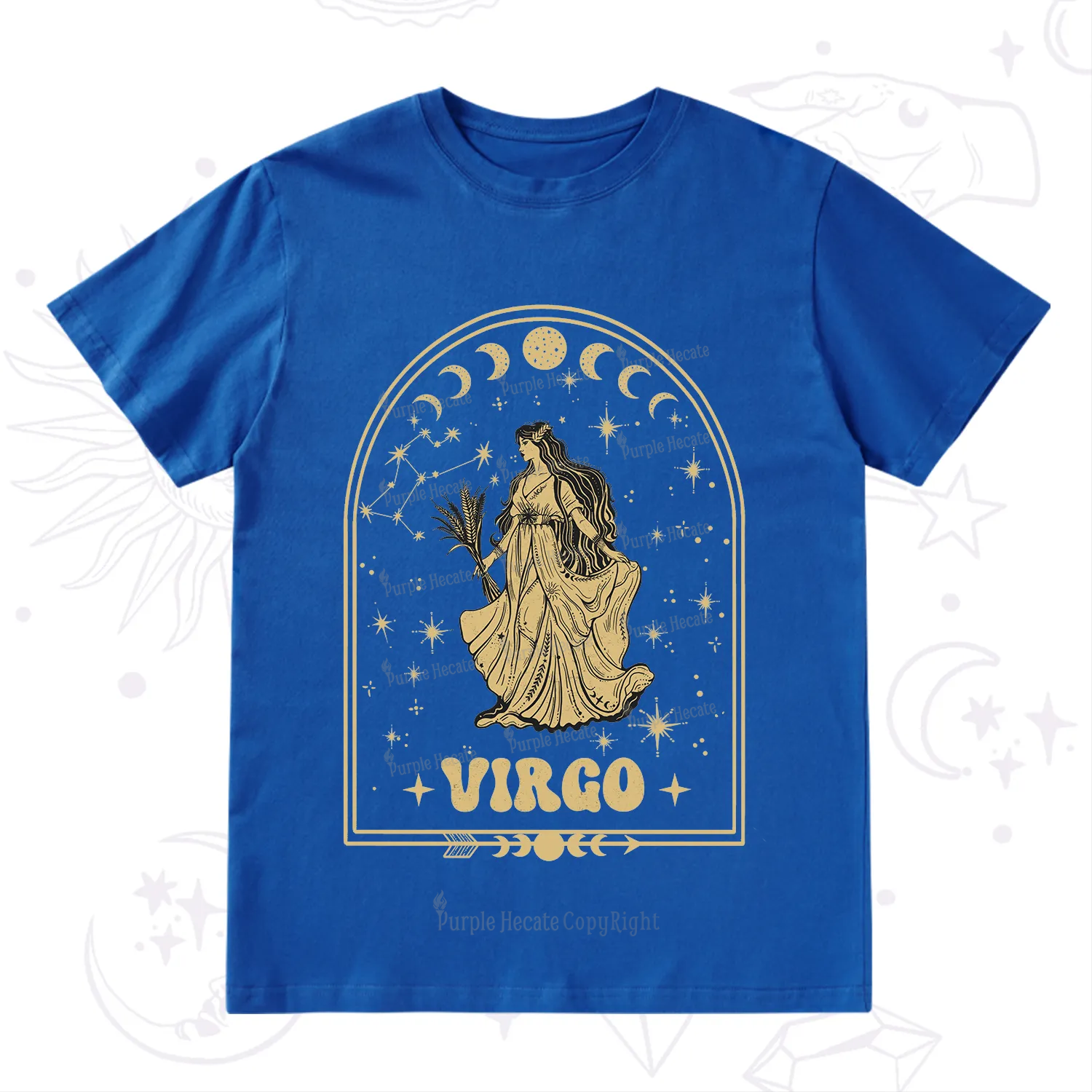 Purplehecate Zodiac Virgo Under the Stars T-Shirt