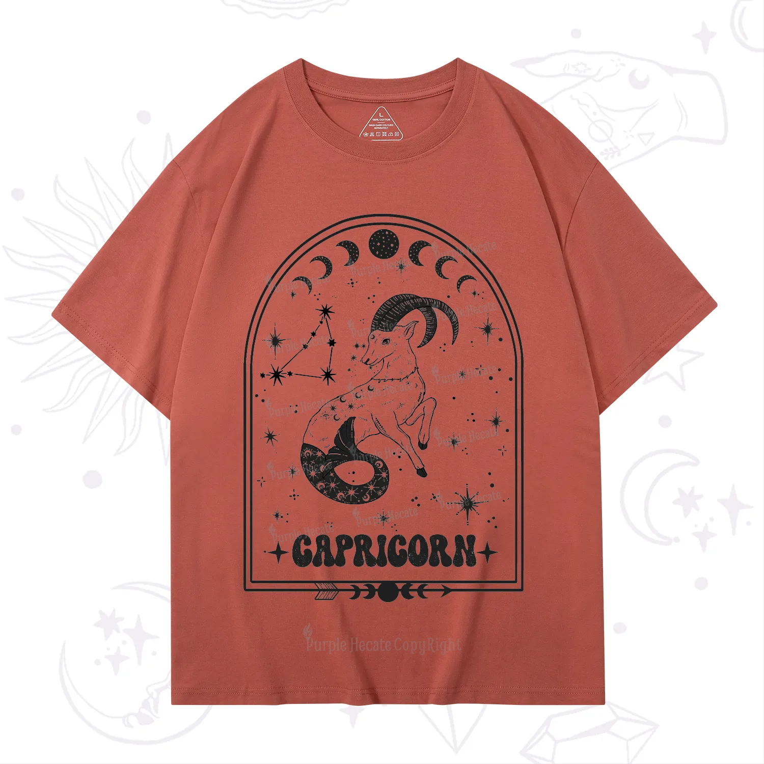 Purplehecate Zodiac Capricorn Under the Stars T-Shirt