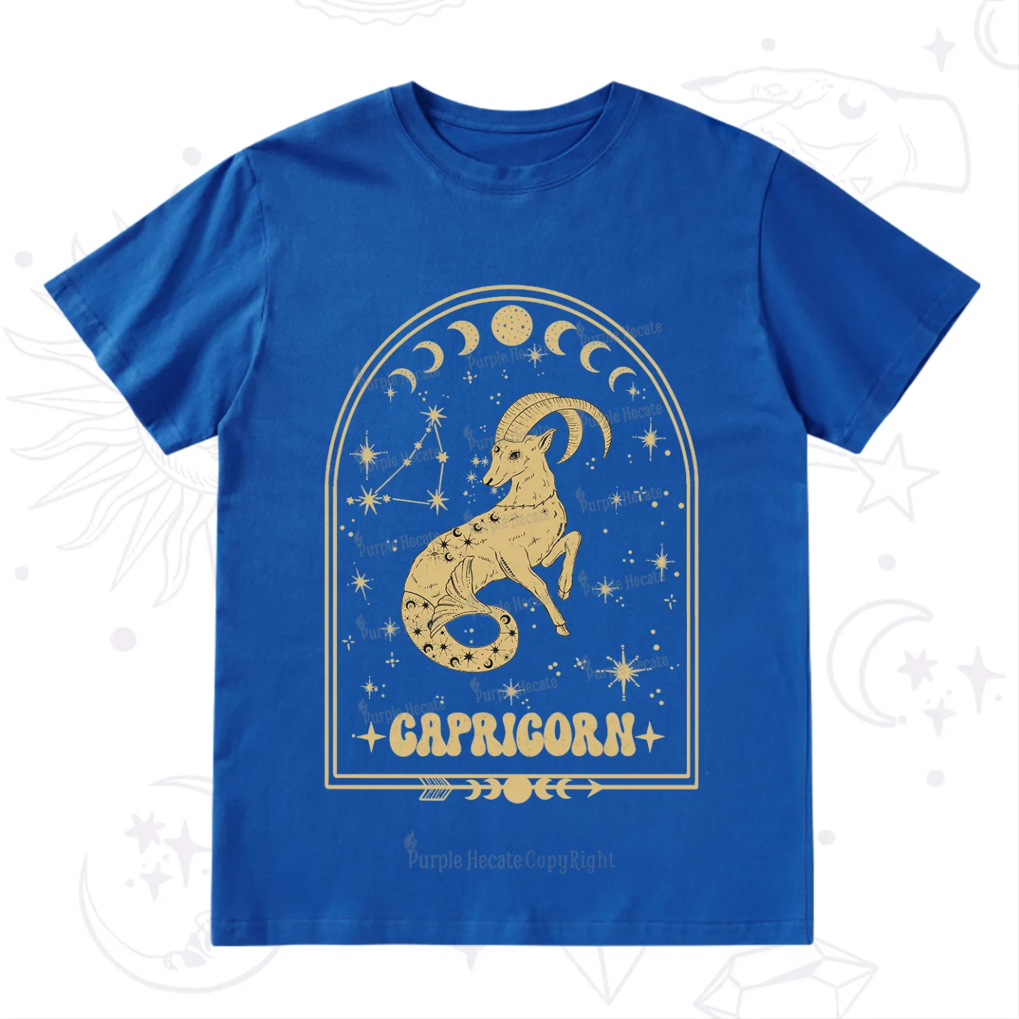 Purplehecate Zodiac Capricorn Under the Stars T-Shirt