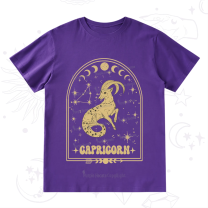 Purplehecate Zodiac Capricorn Under the Stars T-Shirt