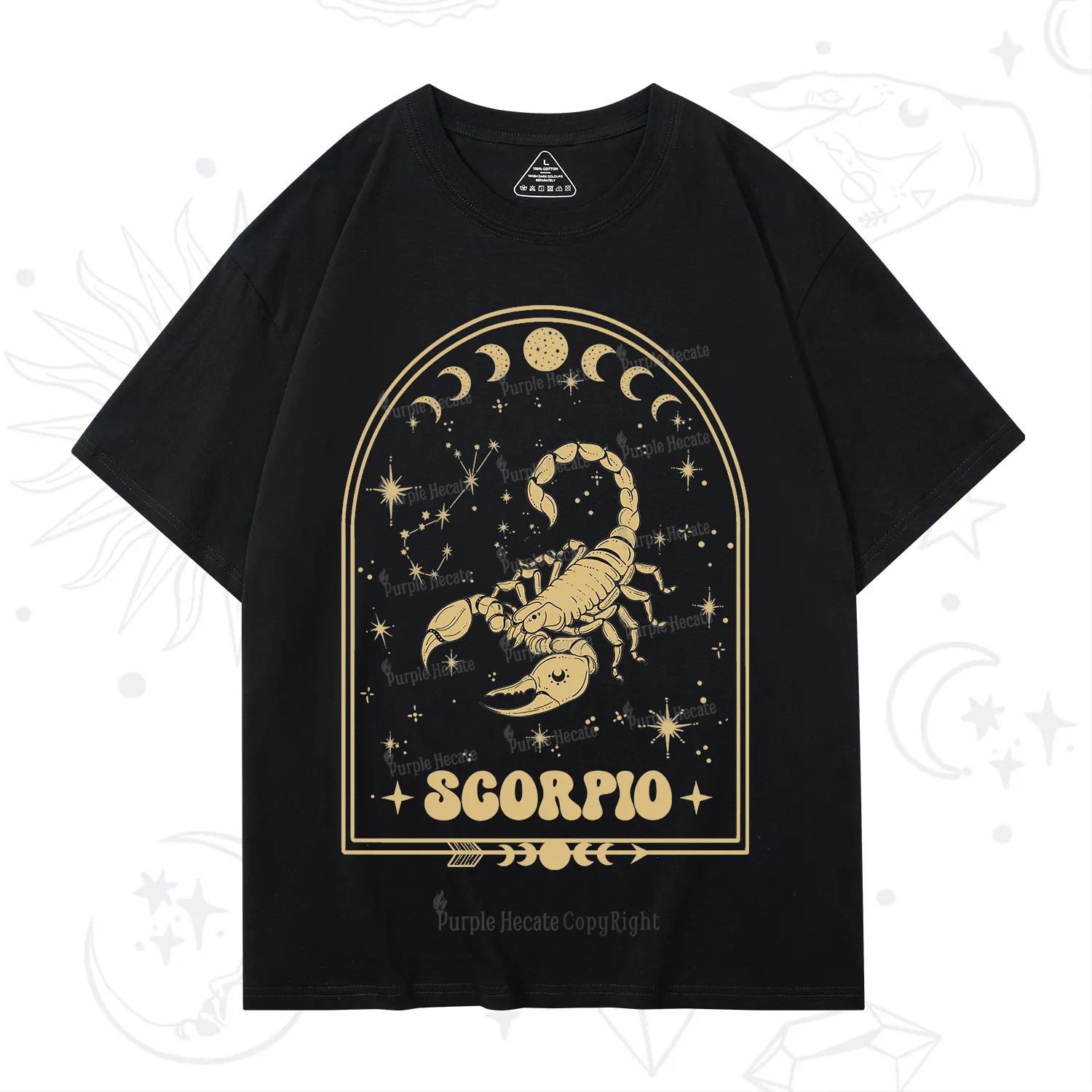 Purplehecate Zodiac Scorpio Under the Stars T-Shirt