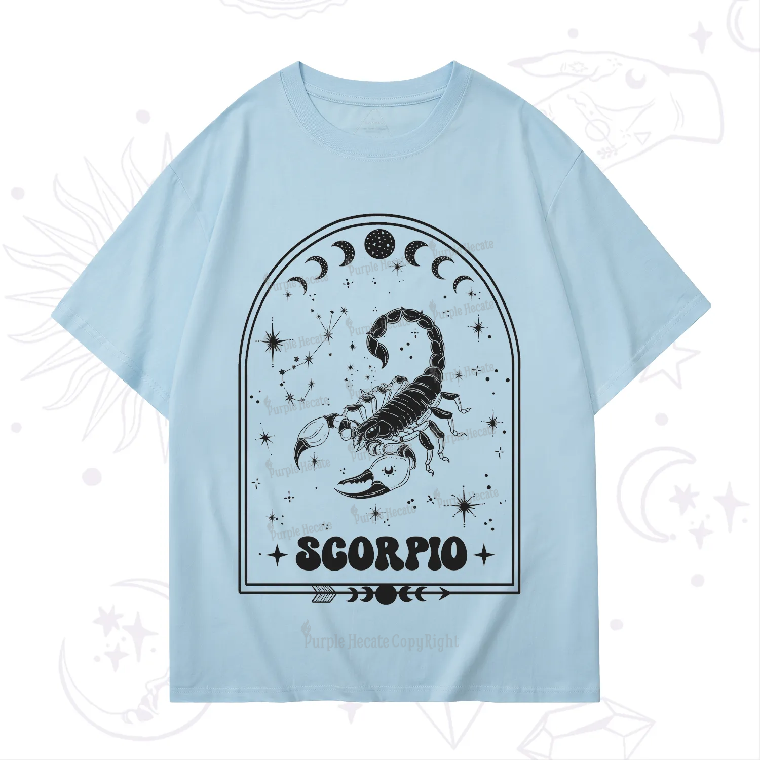 Purplehecate Zodiac Scorpio Under the Stars T-Shirt