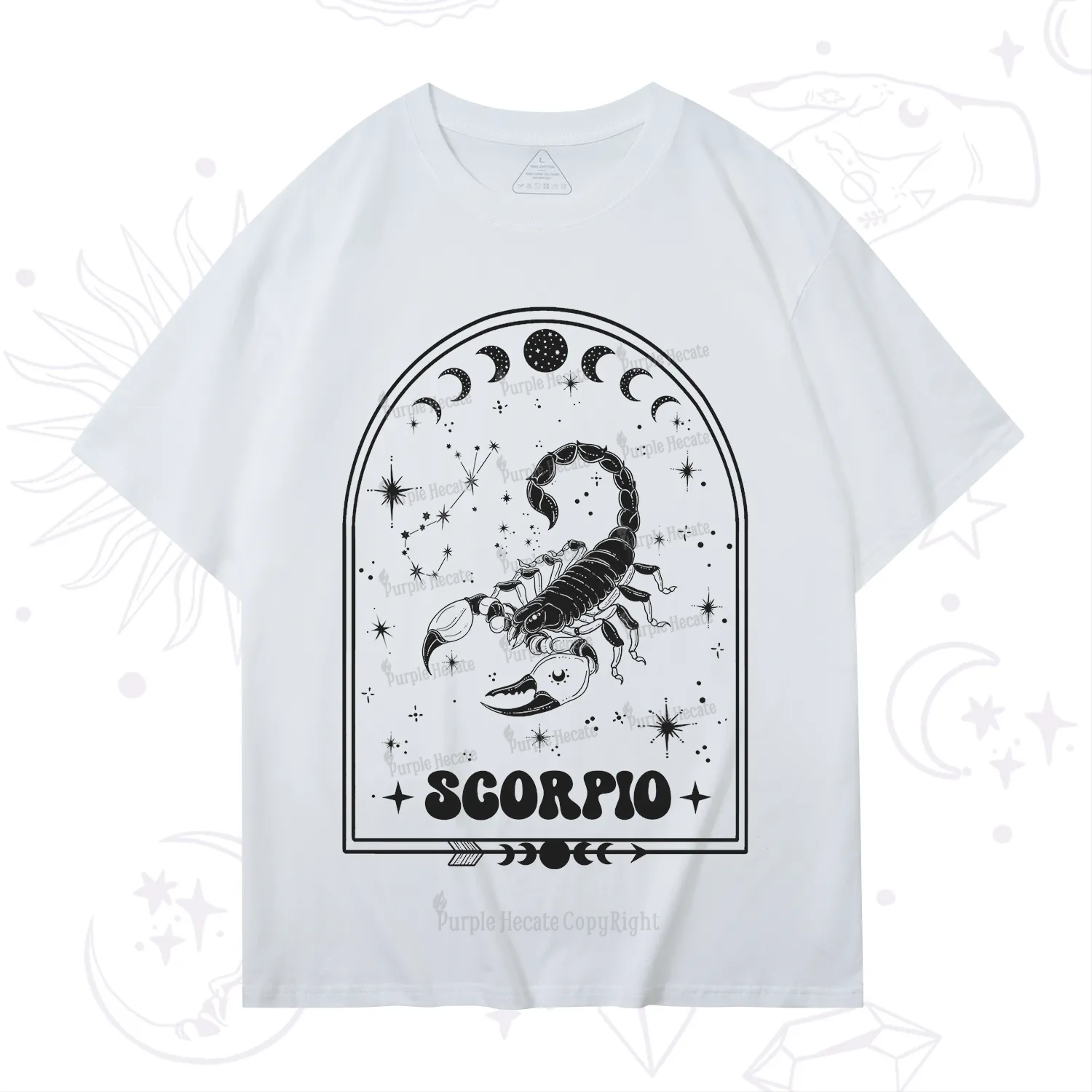 Purplehecate Zodiac Scorpio Under the Stars T-Shirt