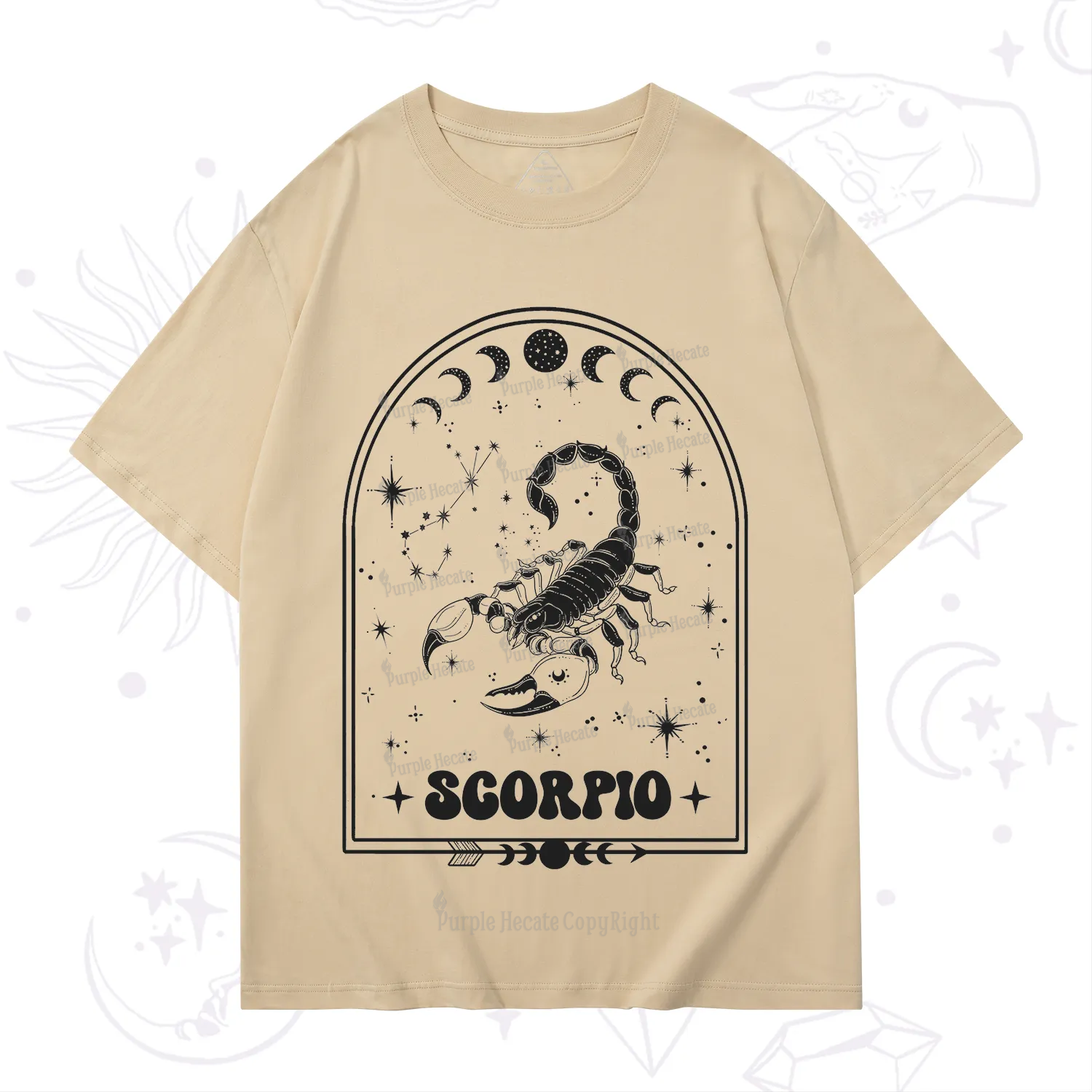 Purplehecate Zodiac Scorpio Under the Stars T-Shirt
