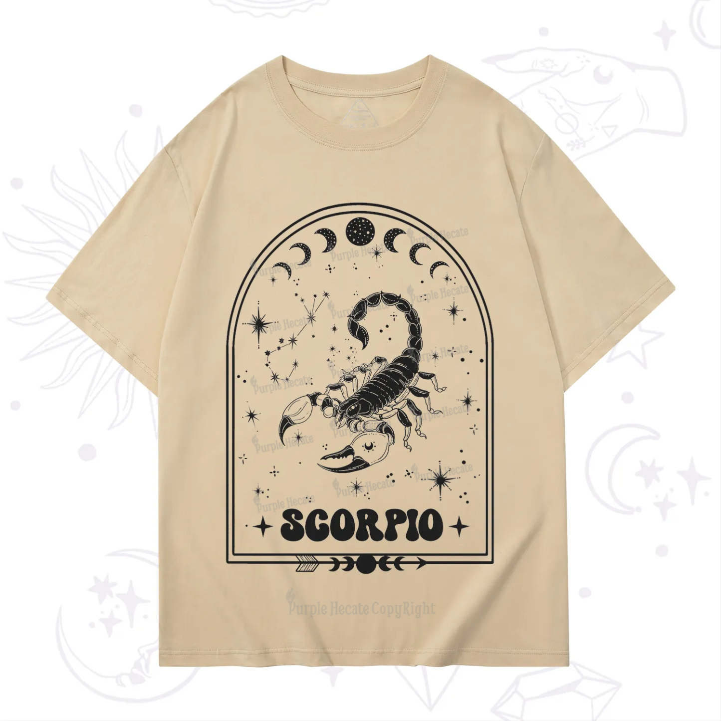 Purplehecate Zodiac Scorpio Under the Stars T-Shirt