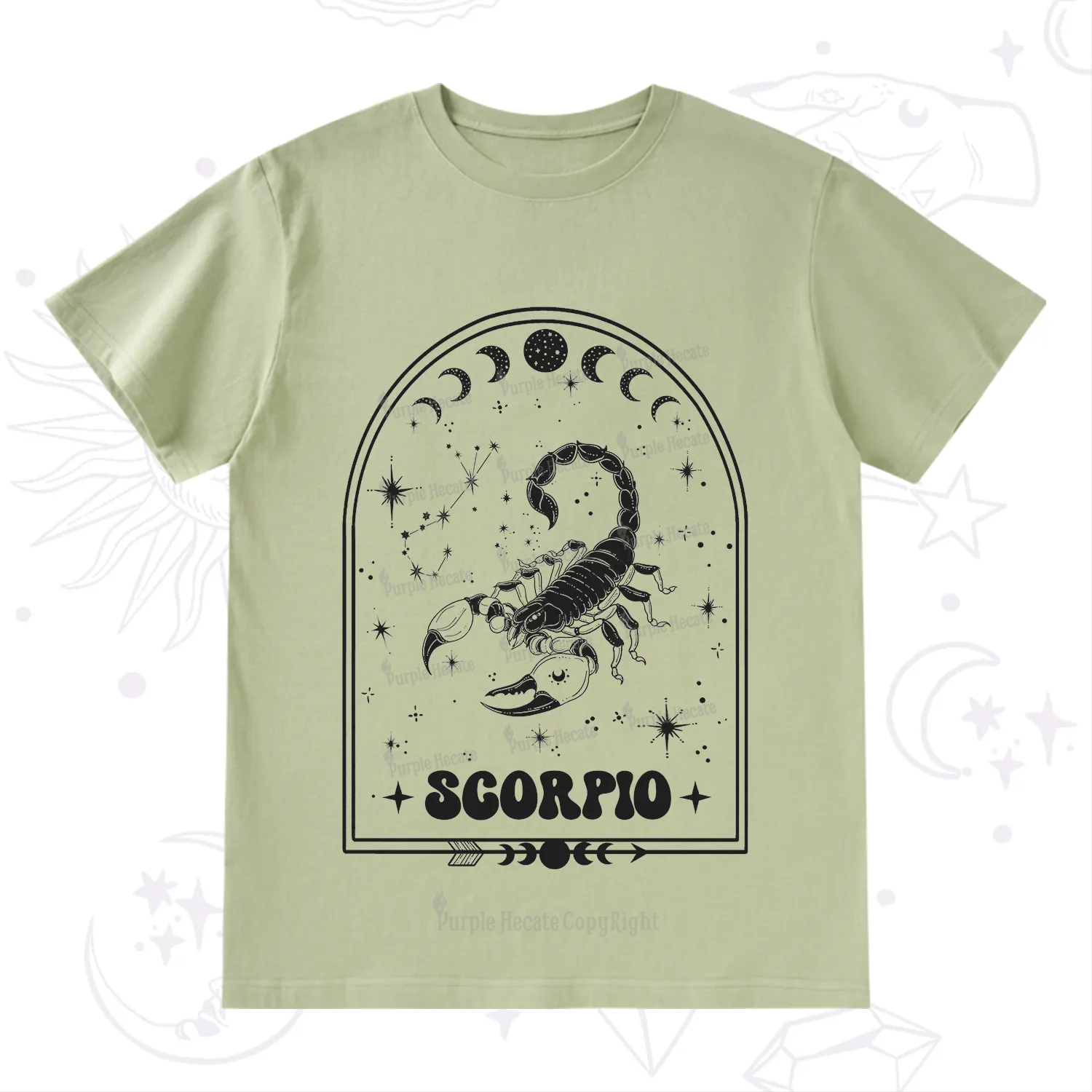 Purplehecate Zodiac Scorpio Under the Stars T-Shirt