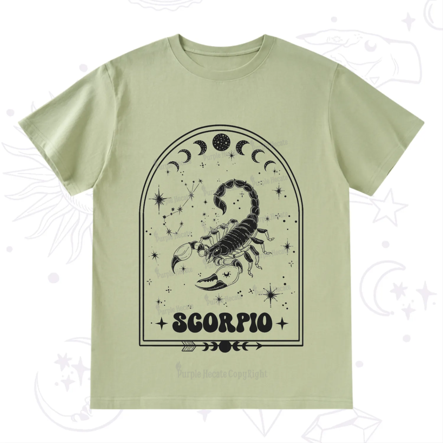 Purplehecate Zodiac Scorpio Under the Stars T-Shirt