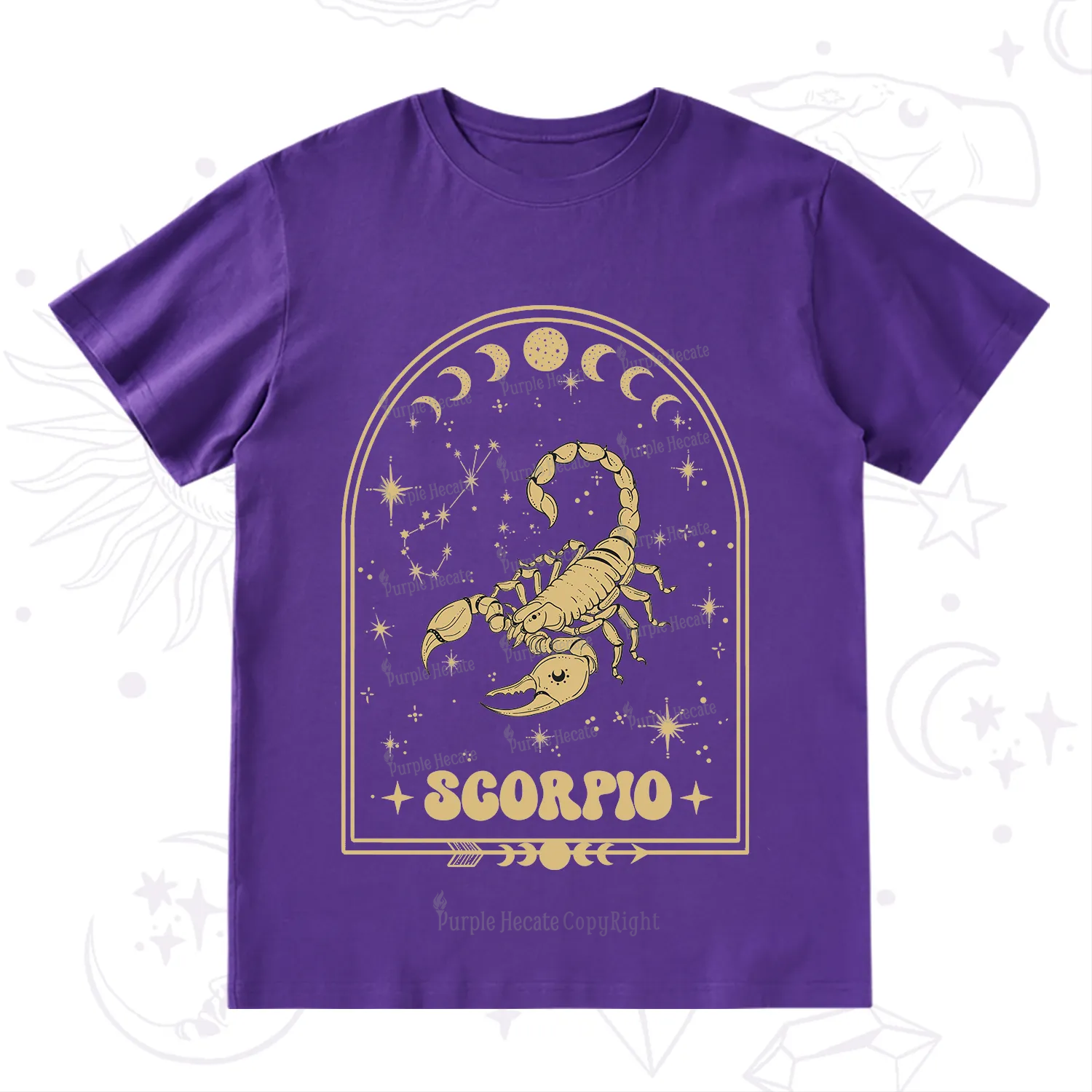Purplehecate Zodiac Scorpio Under the Stars T-Shirt