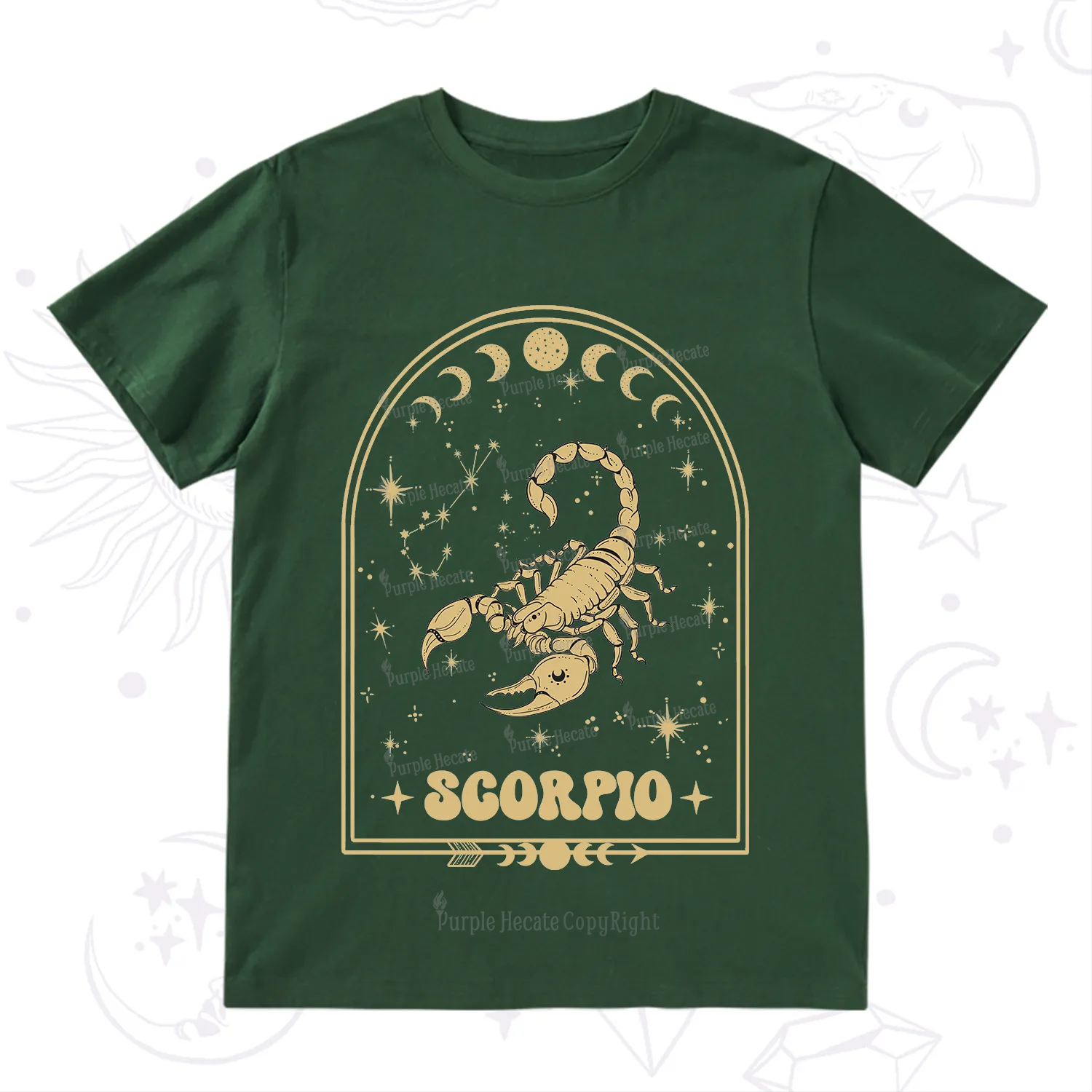 Purplehecate Zodiac Scorpio Under the Stars T-Shirt