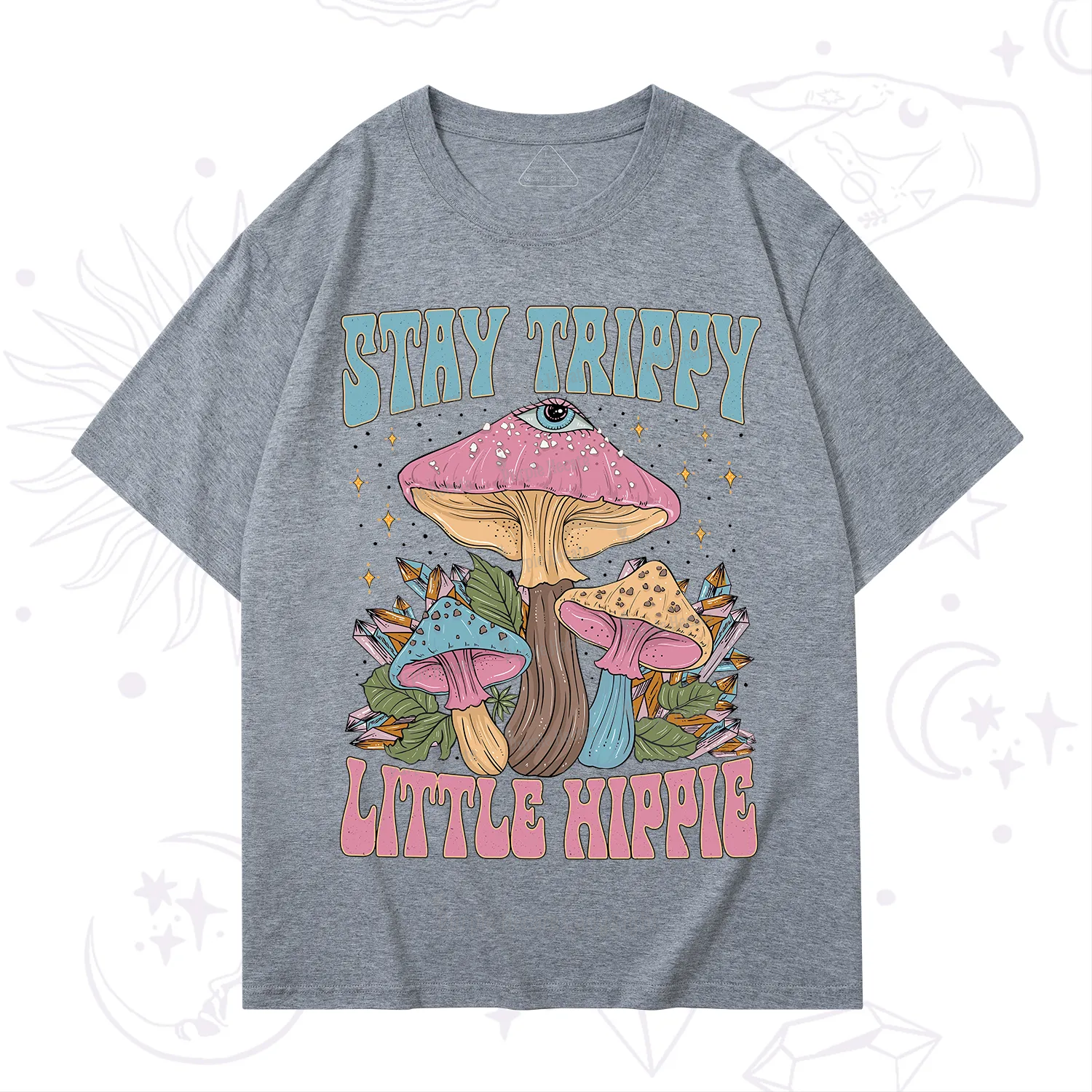 Purplehecate Stay Trippy Little Hippie Mushroom T-Shirt