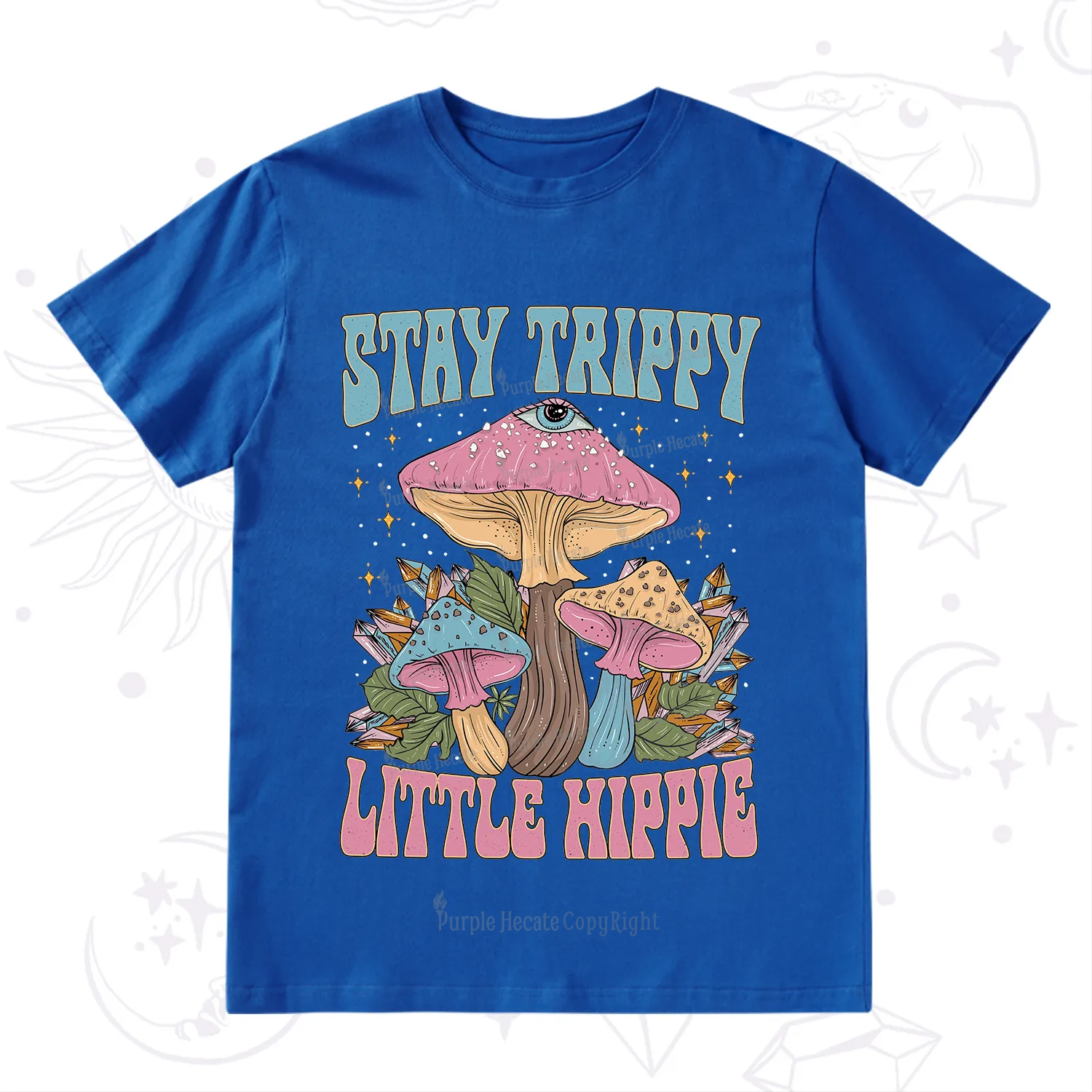 Purplehecate Stay Trippy Little Hippie Mushroom T-Shirt