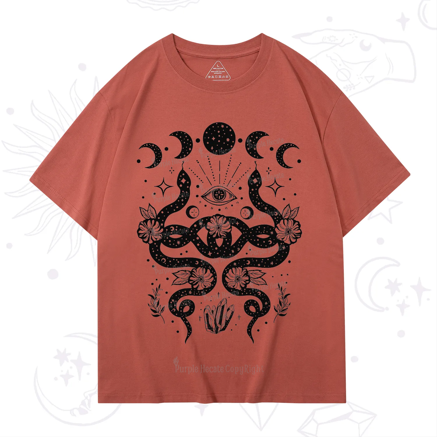 Purplehecate Lunar Serpent Alchemy T-Shirt