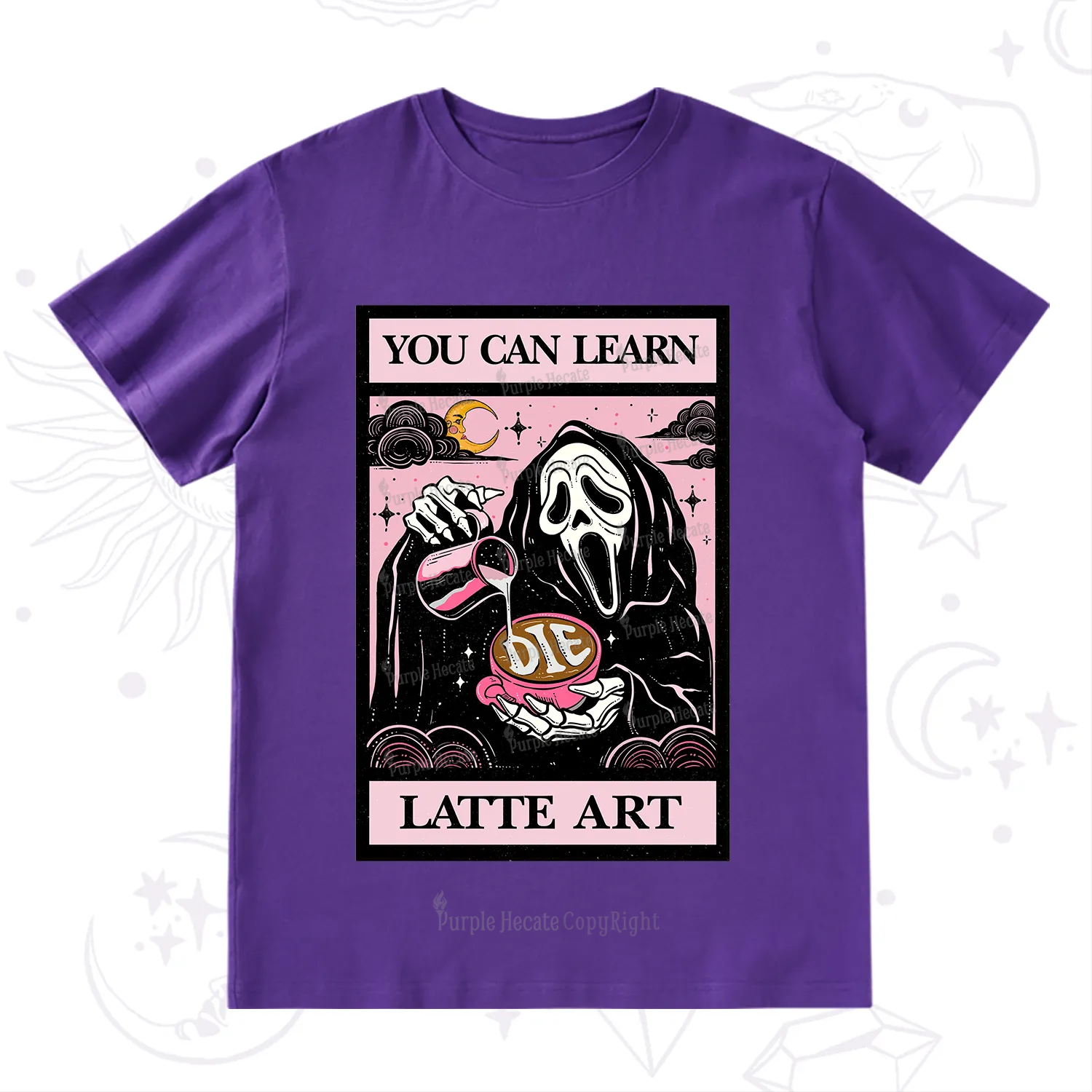 Purplehecate The You Can Learn Latte Art Oracle Card T-Shirt