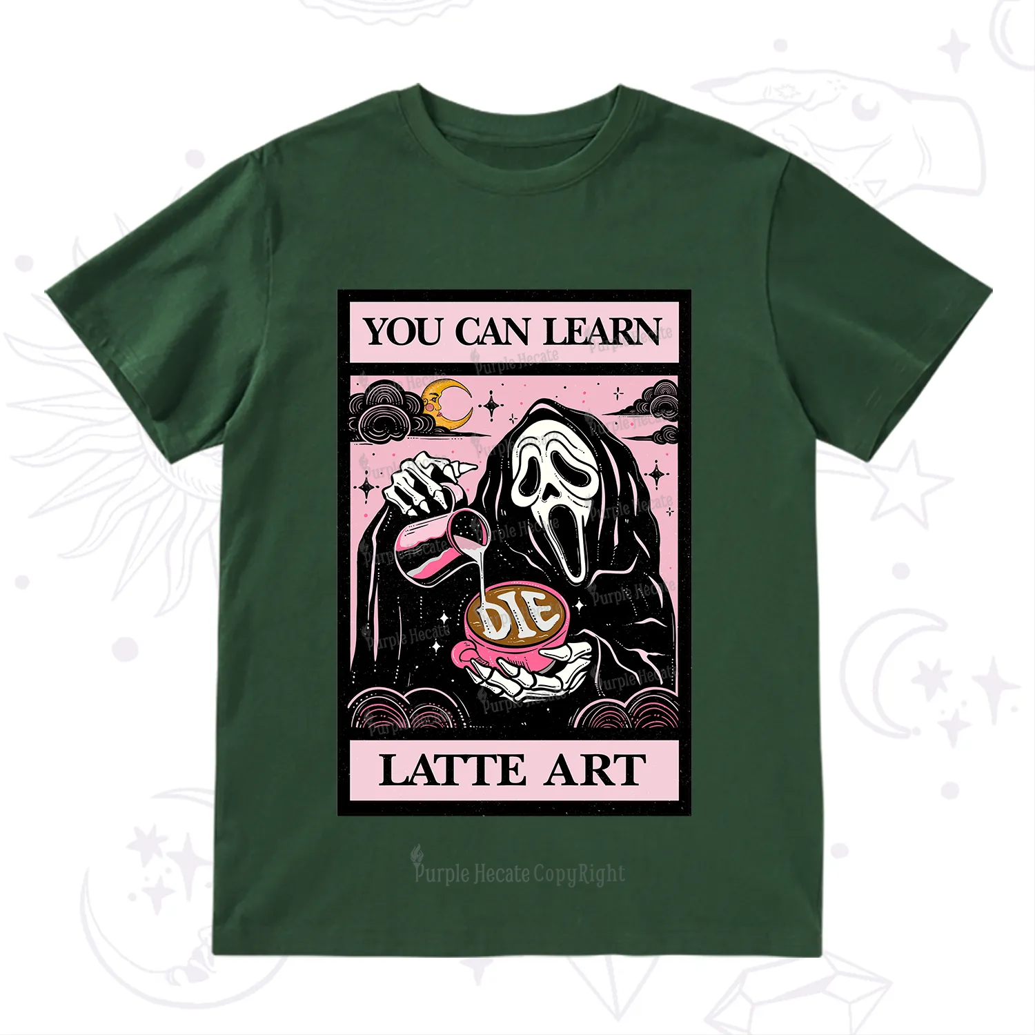 Purplehecate The You Can Learn Latte Art Oracle Card T-Shirt