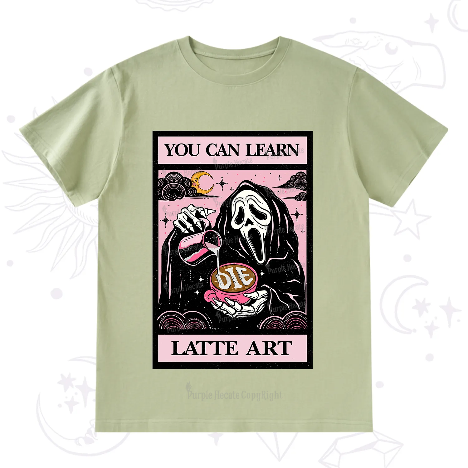 Purplehecate The You Can Learn Latte Art Oracle Card T-Shirt