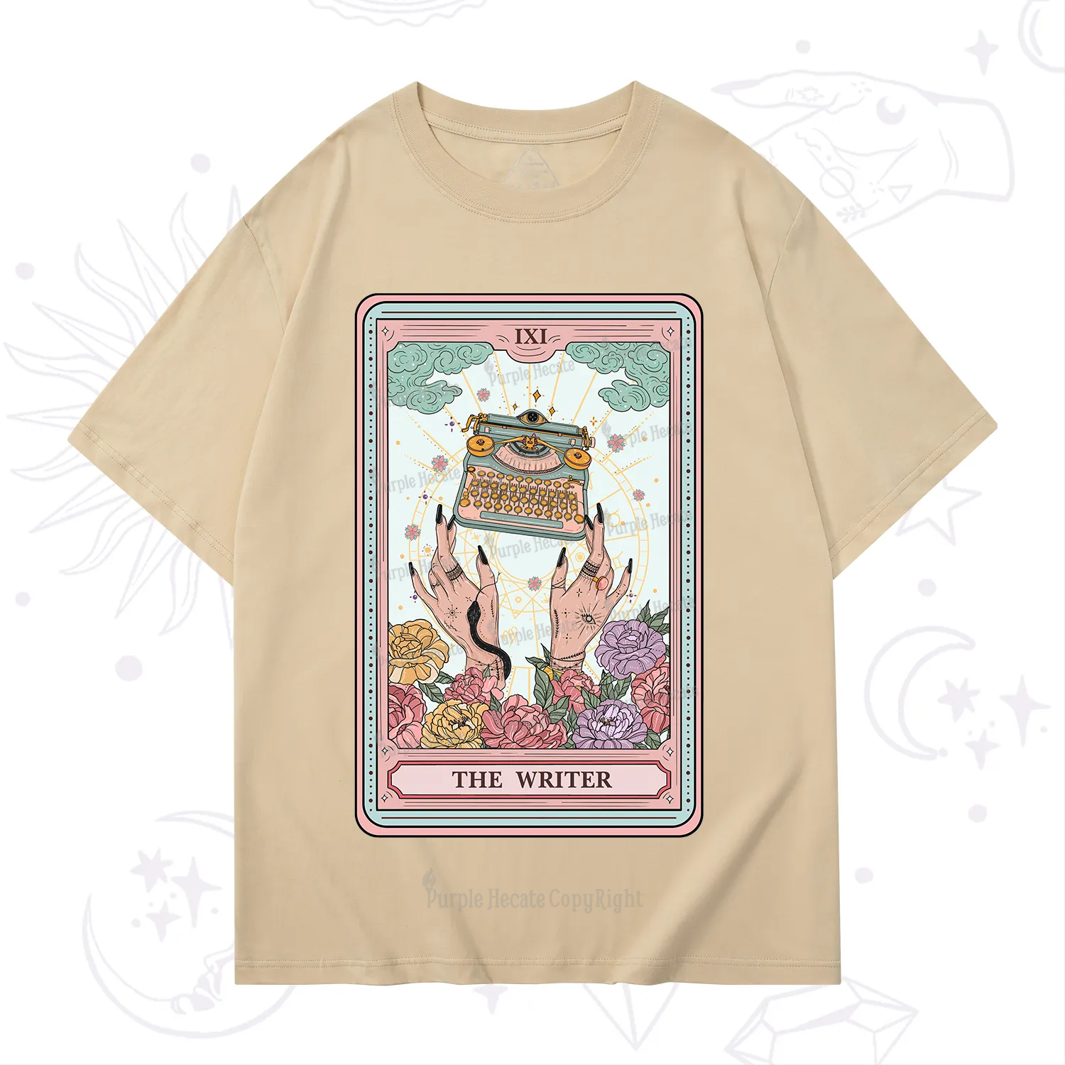 Purplehecate The Writer Tarot Card T-Shirt