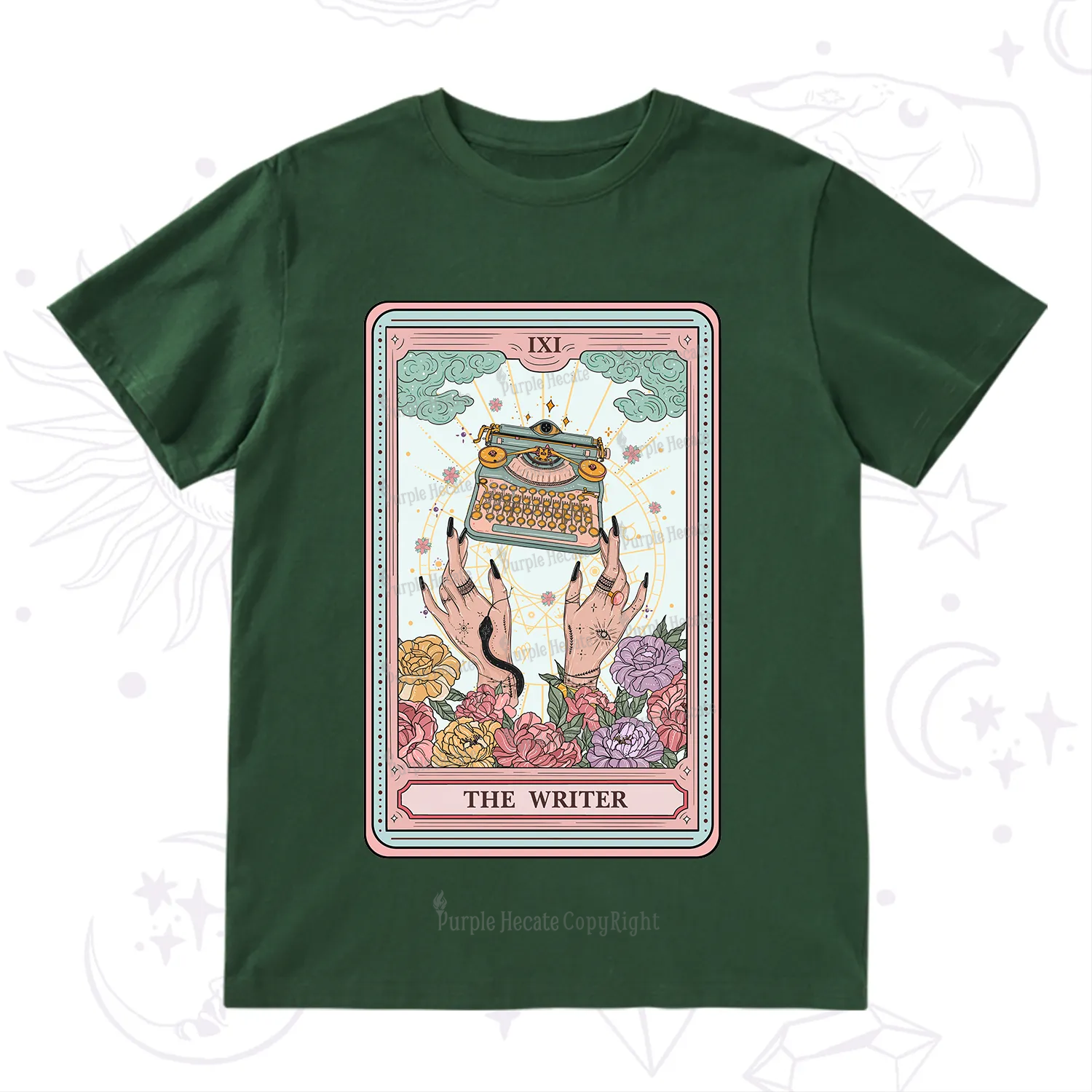 Purplehecate The Writer Tarot Card T-Shirt