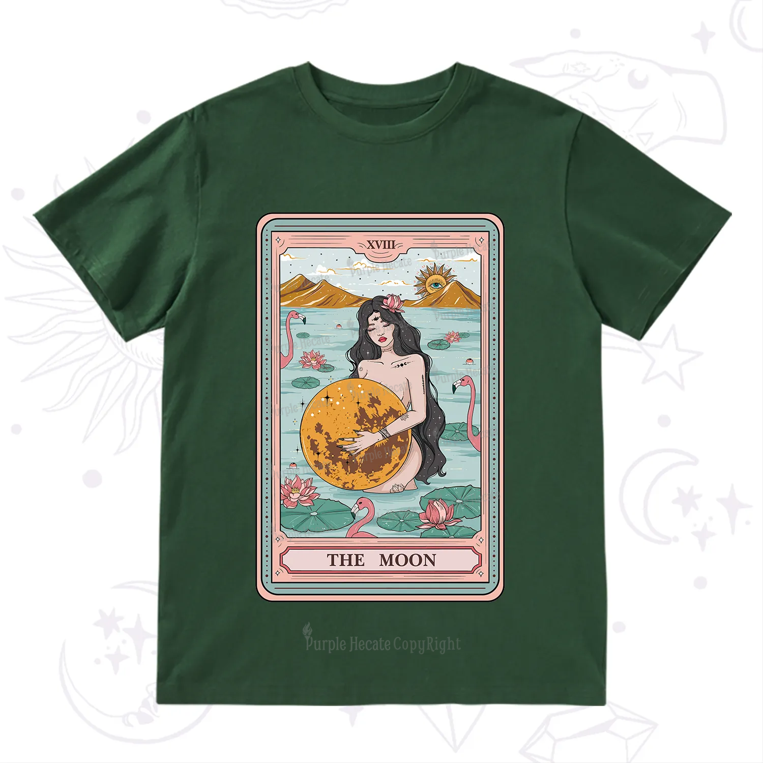 Purplehecate The Moon Goddess Tarot T-Shirt