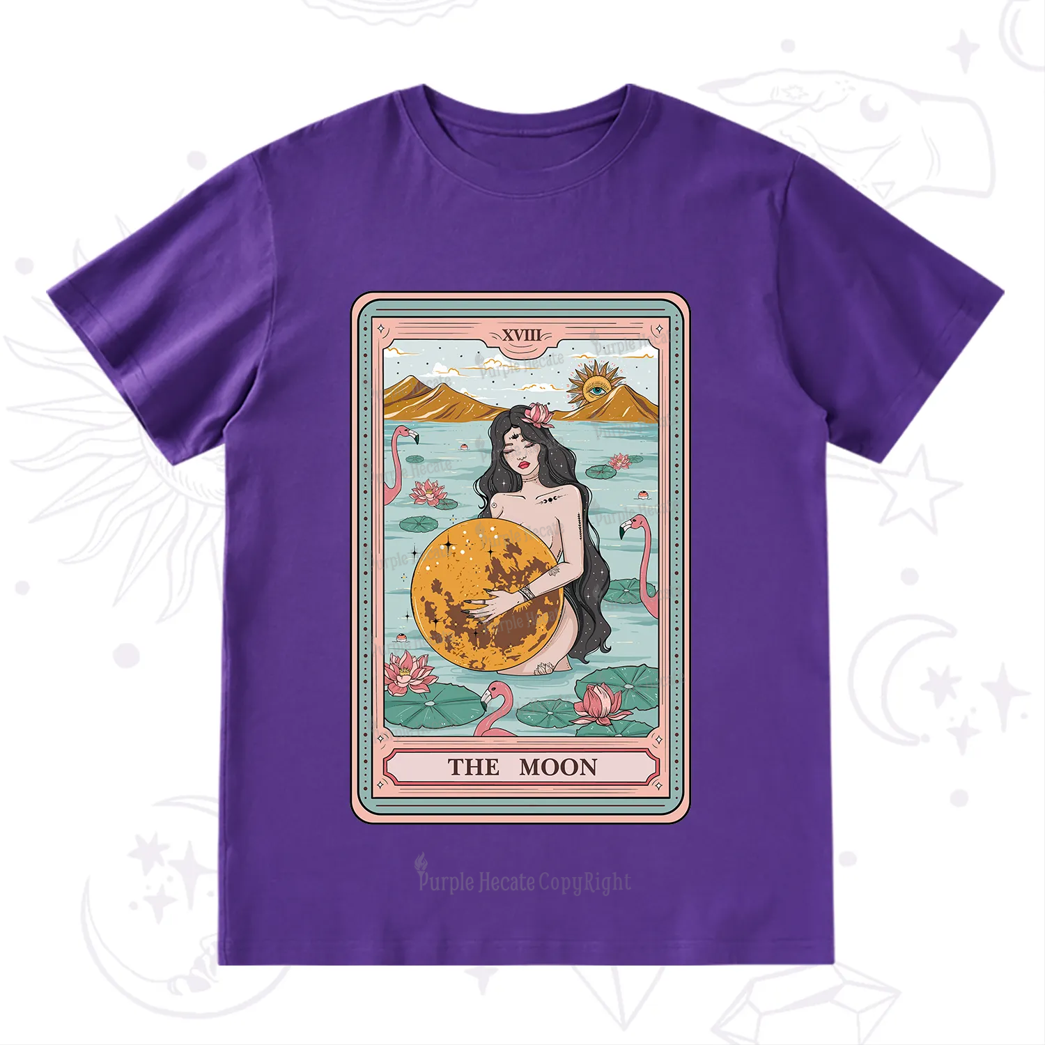Purplehecate The Moon Goddess Tarot T-Shirt