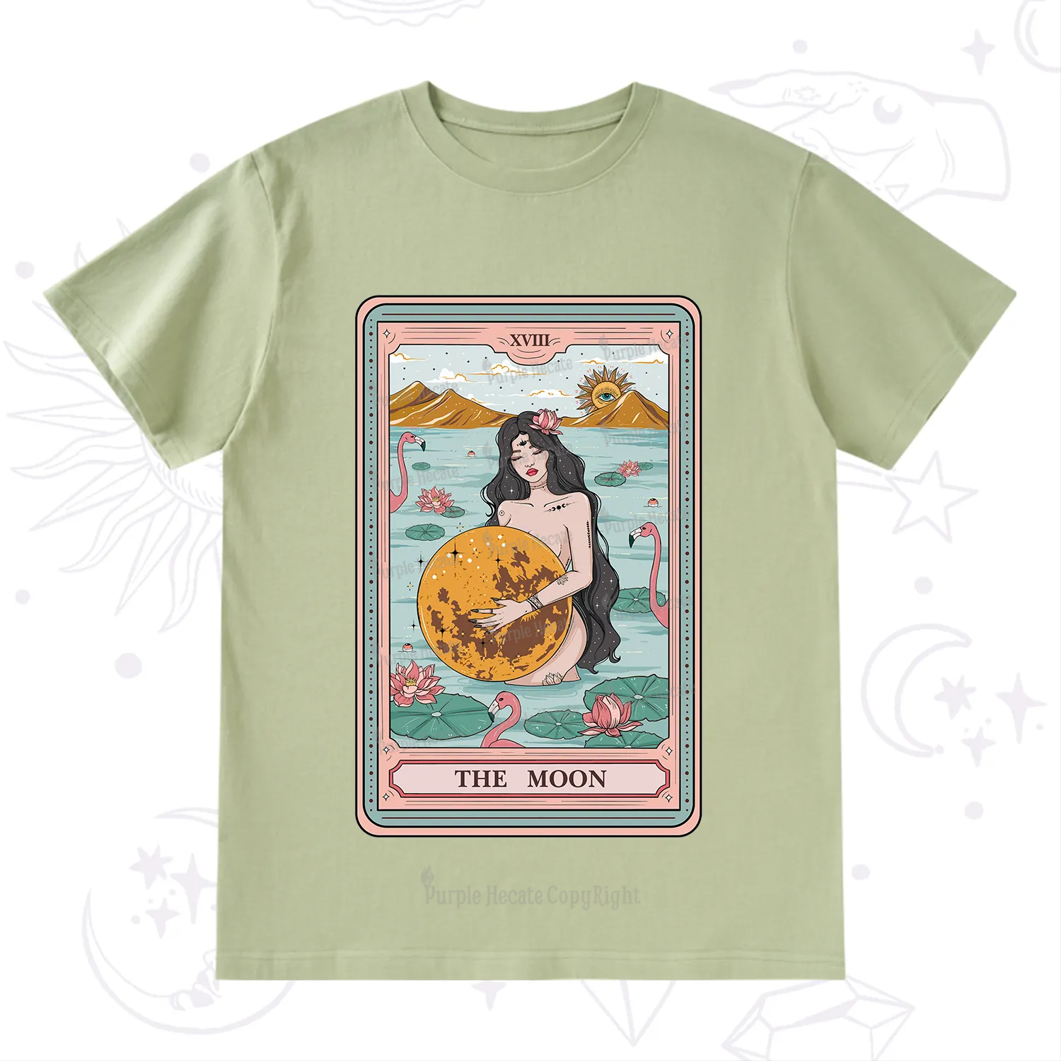 Purplehecate The Moon Goddess Tarot T-Shirt