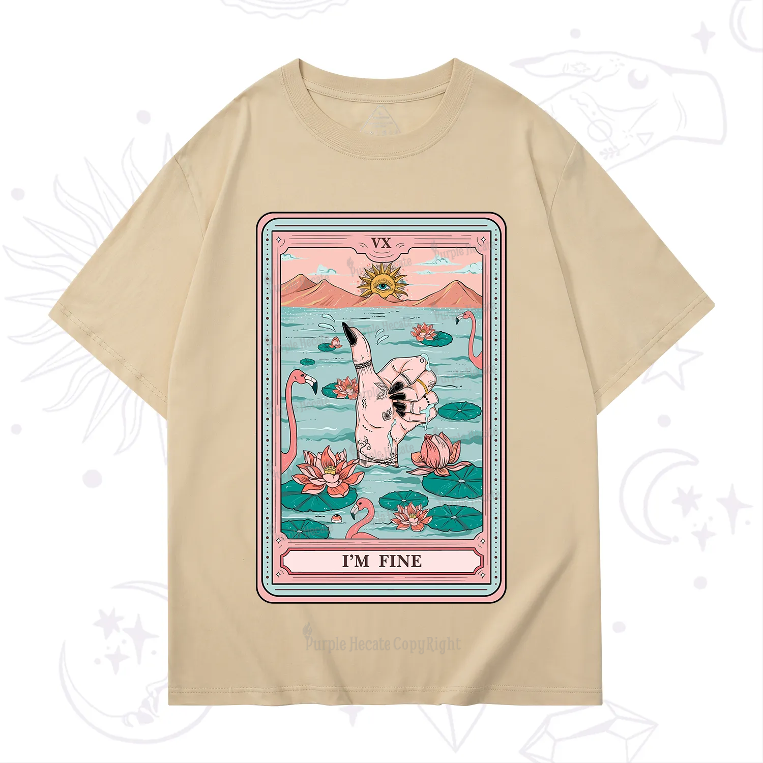 Purplehecate The I'm Fine Tarot T-Shirt