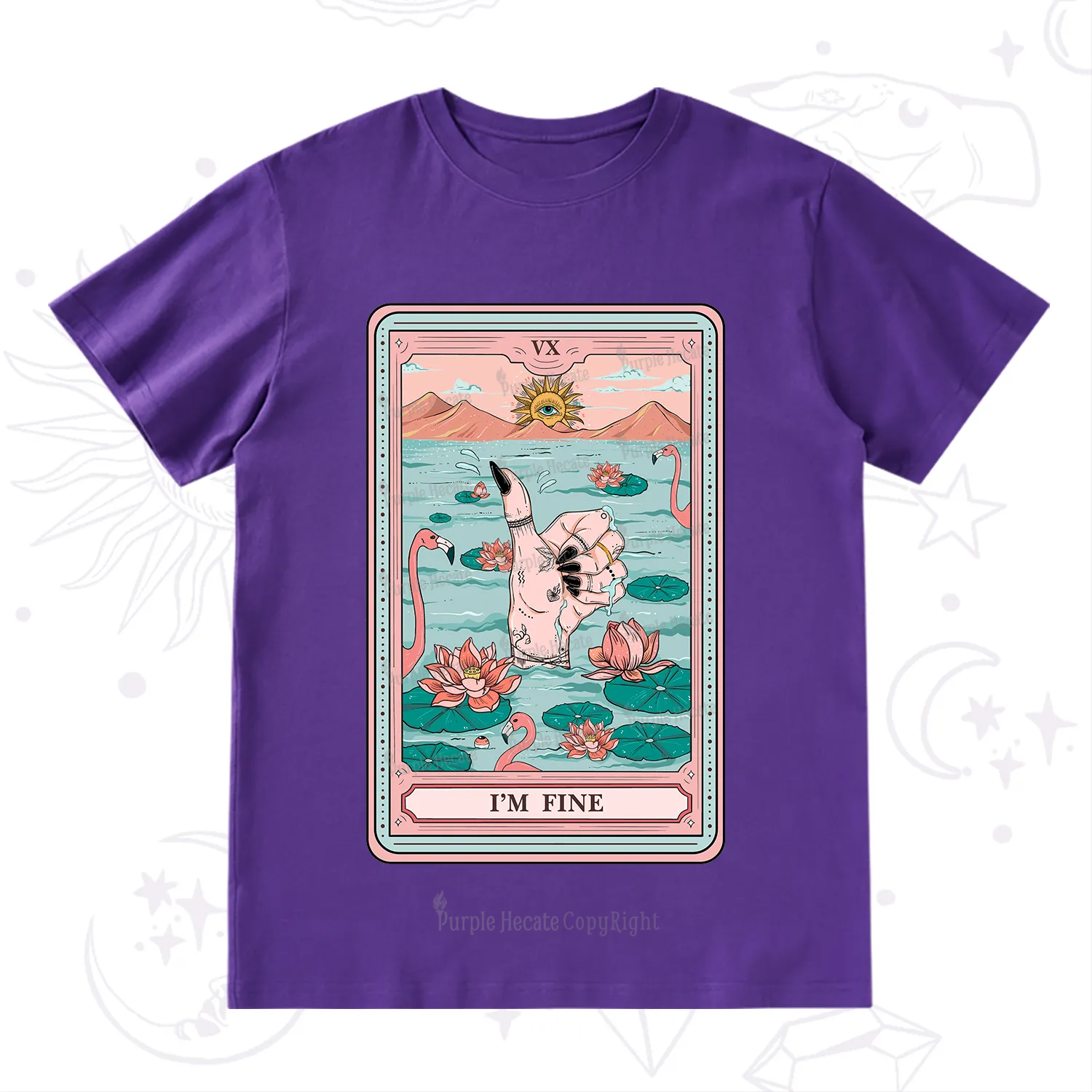 Purplehecate The I'm Fine Tarot T-Shirt