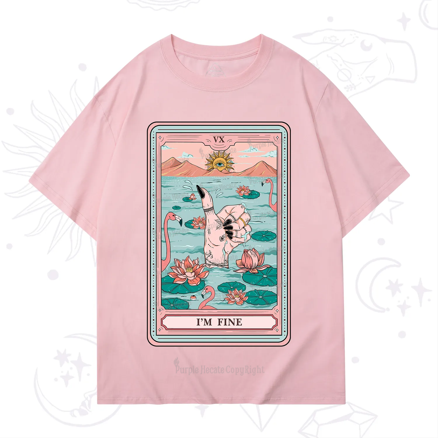 Purplehecate The I'm Fine Tarot T-Shirt