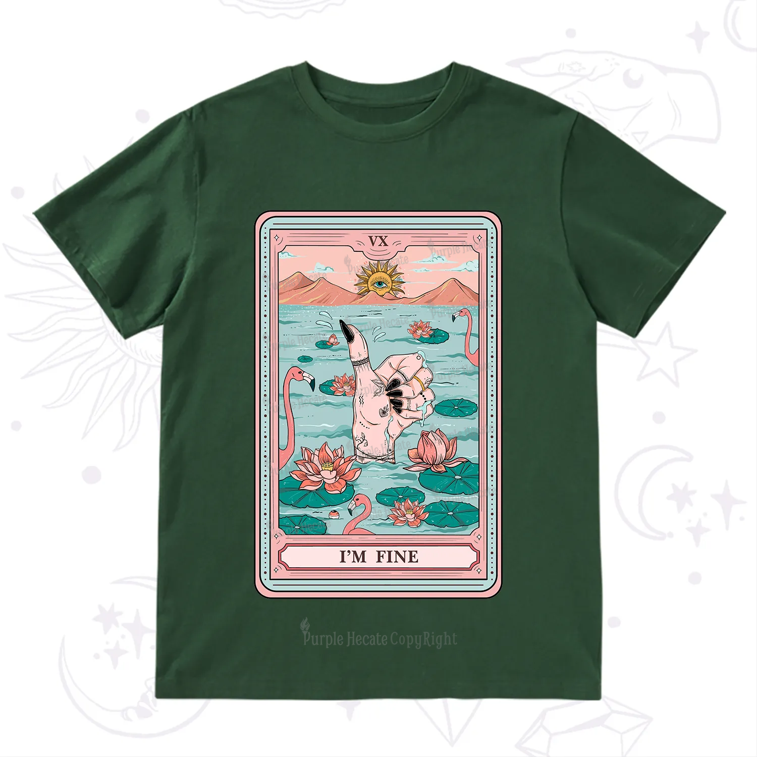 Purplehecate The I'm Fine Tarot T-Shirt