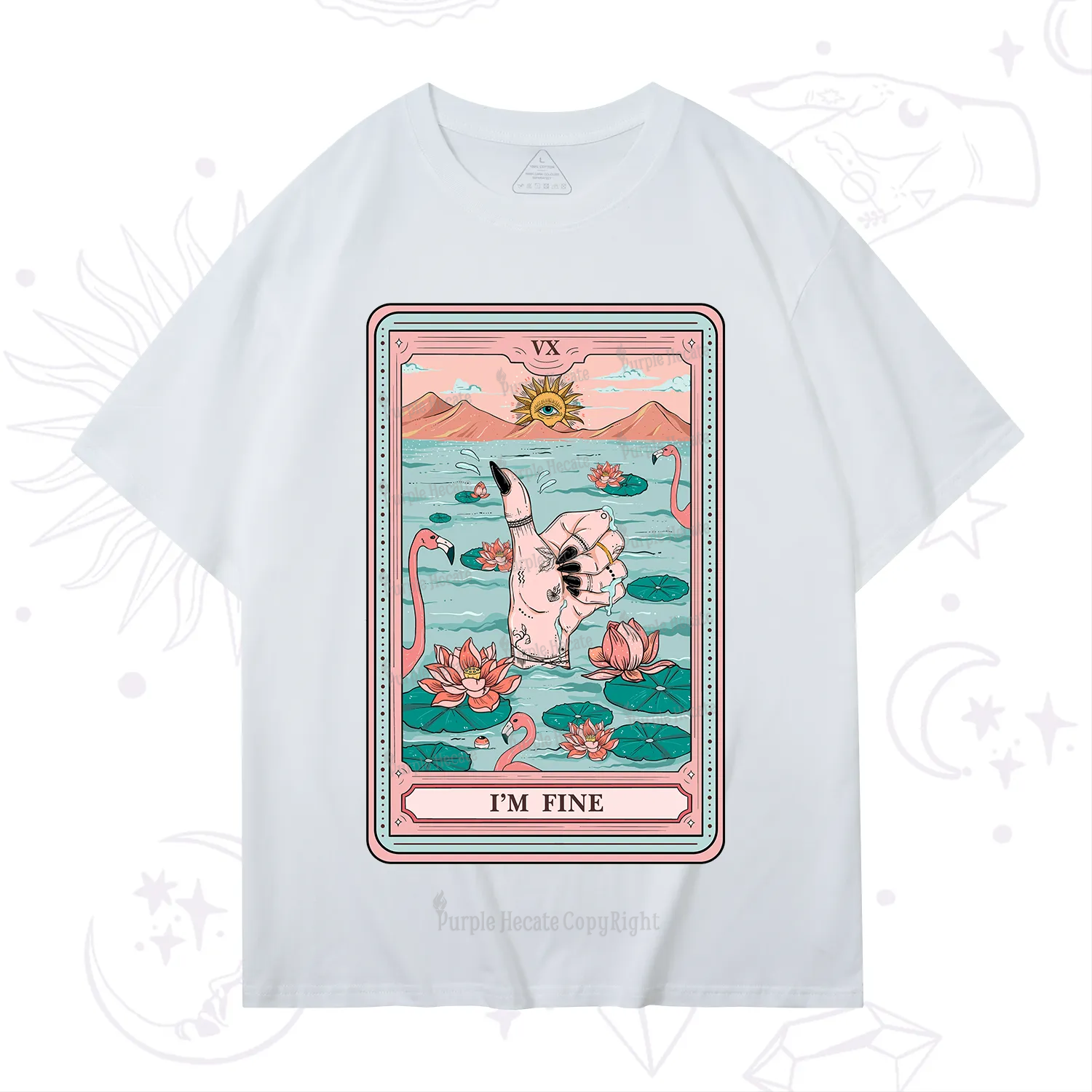 Purplehecate The I'm Fine Tarot T-Shirt