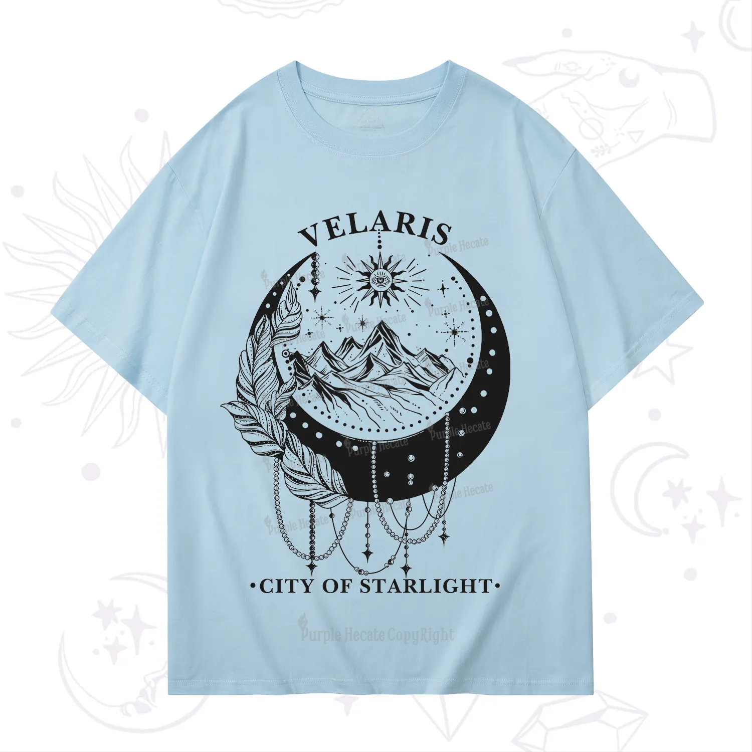 Purplehecate Moonlit Peaks of Starlight T-Shirt