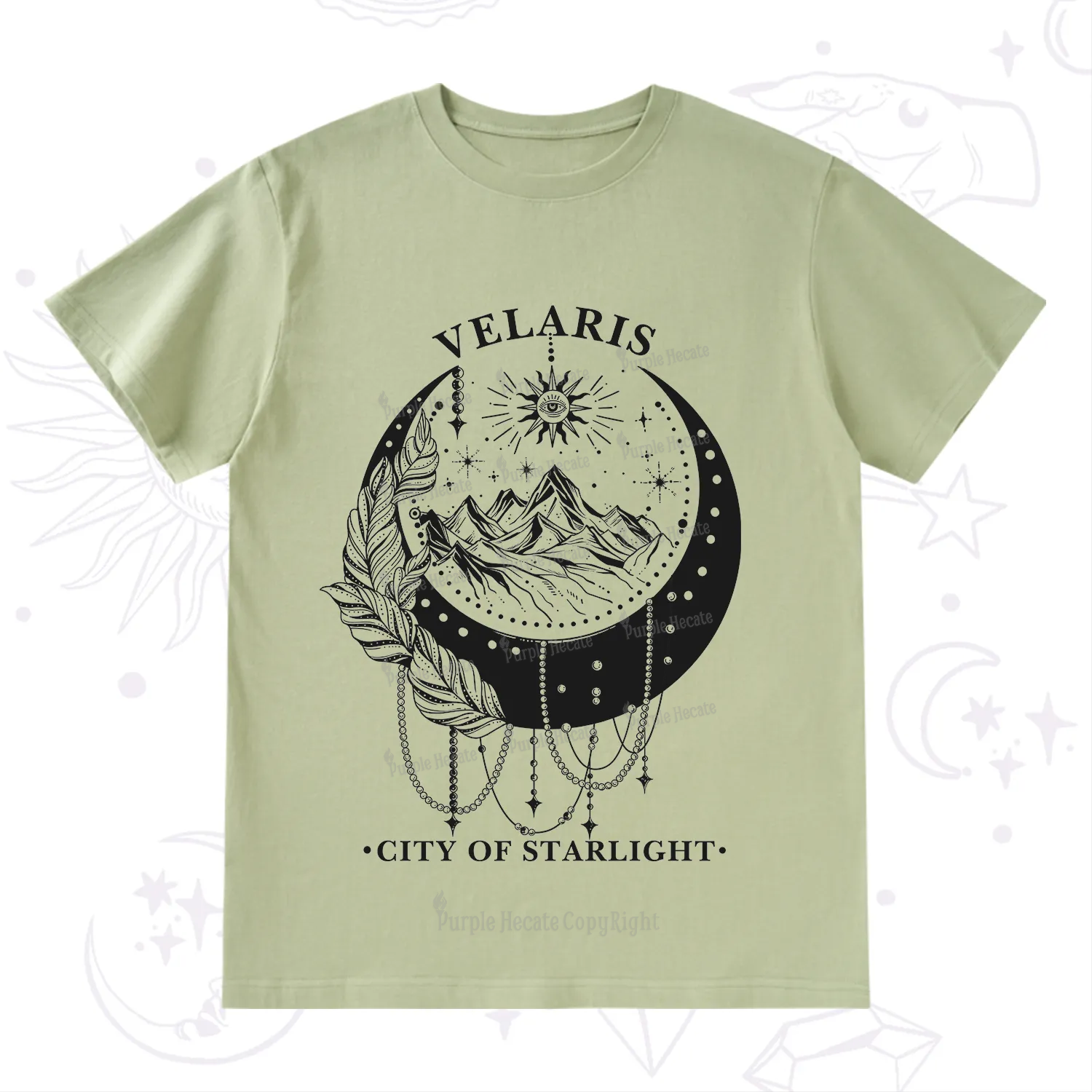 Purplehecate Moonlit Peaks of Starlight T-Shirt